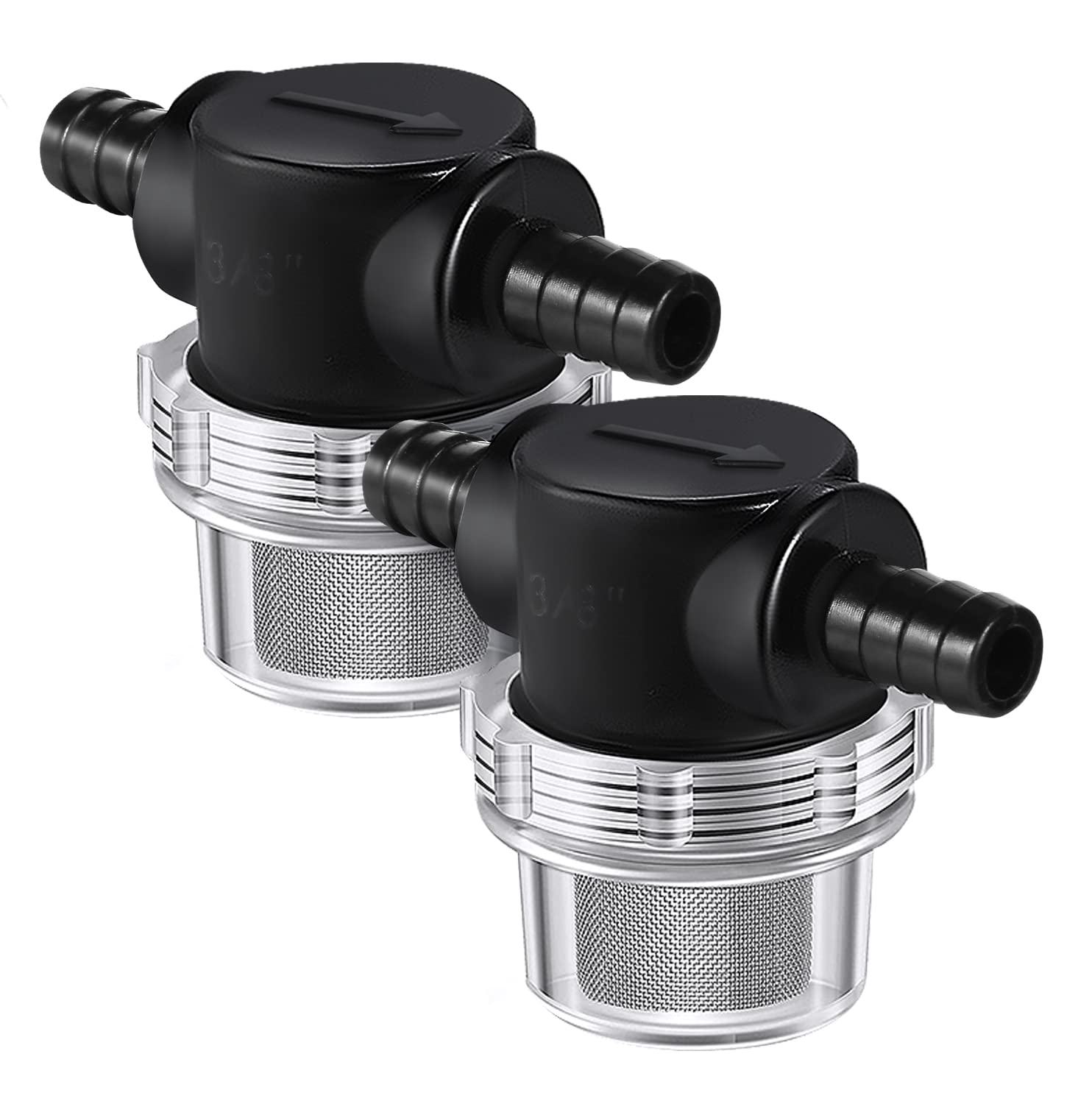 2-teiliger Pumpenfilter Mit 9,5 Mm (3/8 Zoll) Edelstahlgewebe – Schlauchfilter Zum Aufschrauben