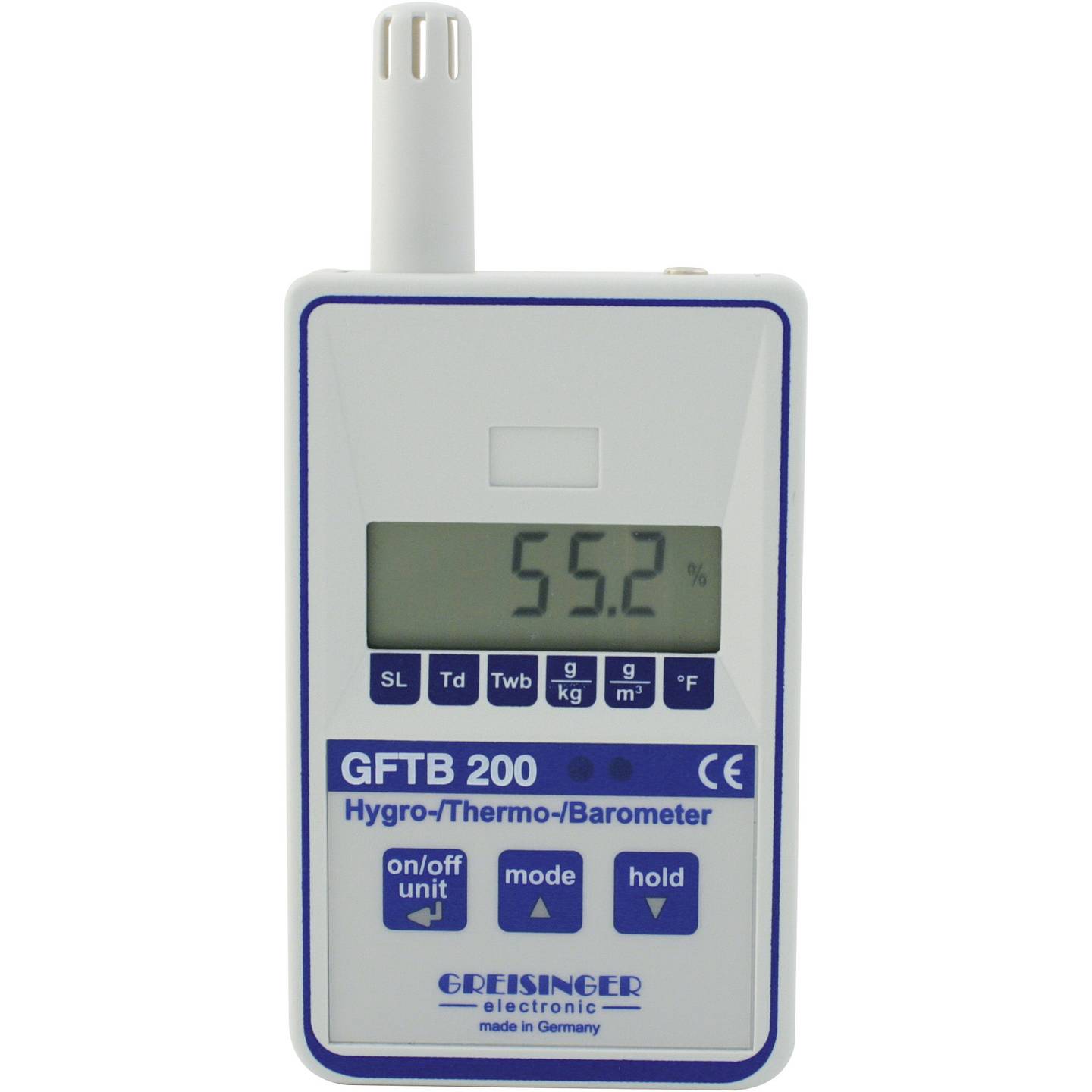 [neuwertig] B-ware Greisinger Luftfeuchtemessgerät Hygrometer Gftb 200 Taupunkt Schimmelwarnanzeige