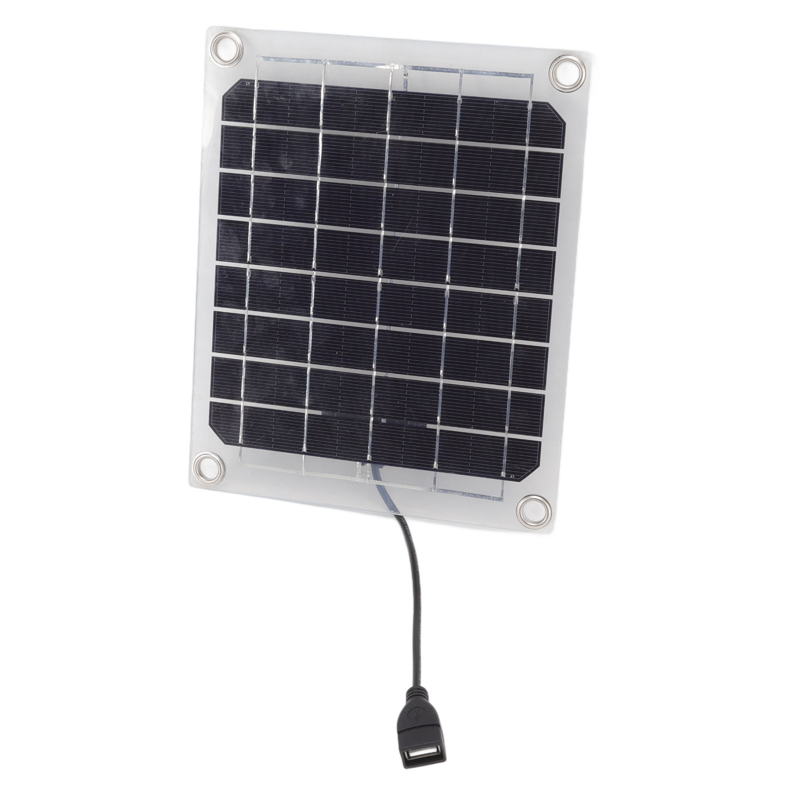 10-w-solarpanel Mit Usb-ausgang, Transparentes Design, Doppelseitiges Solarpanel Zur Stromerzeugung Für Outdoor-reisen