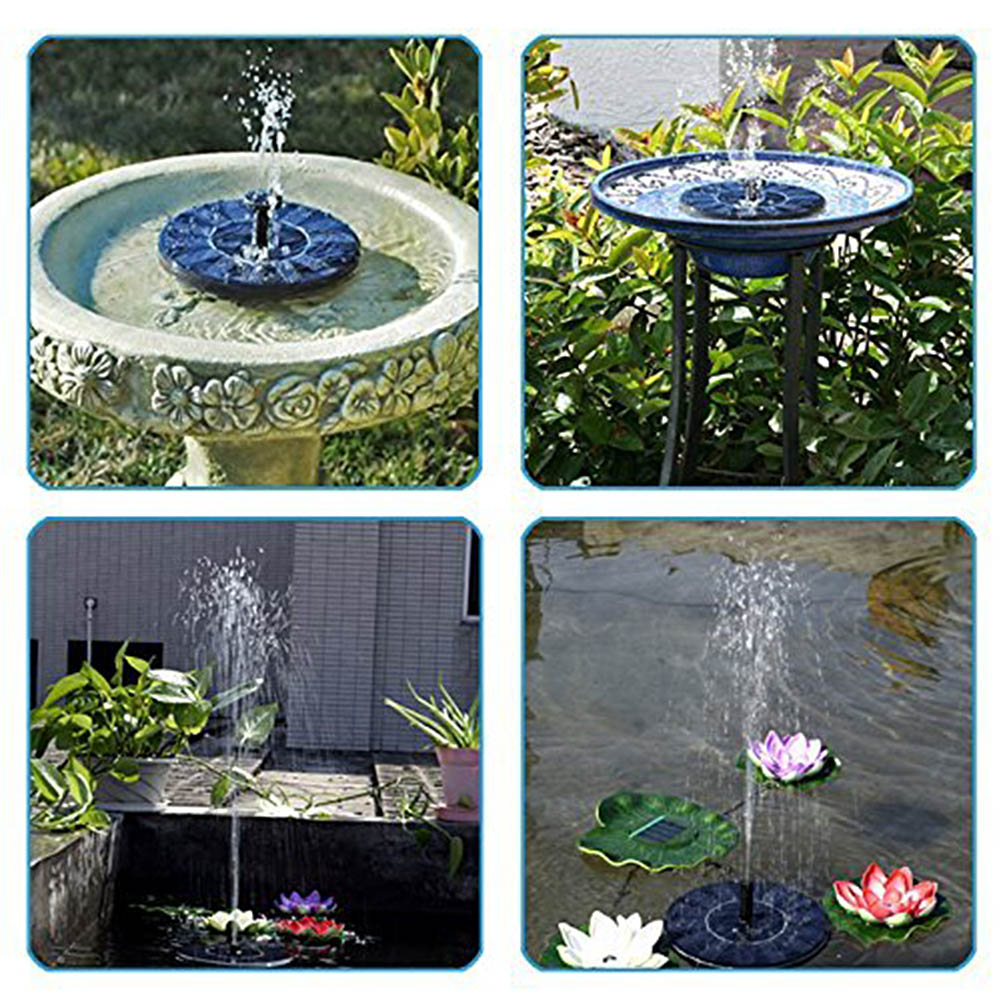 Solarbrunnen – Solarbetriebene Wasserpumpe Für Vogeltränken, Kleine Teiche, Aquarien Und Als Dekoration Für Terrasse Und Garten