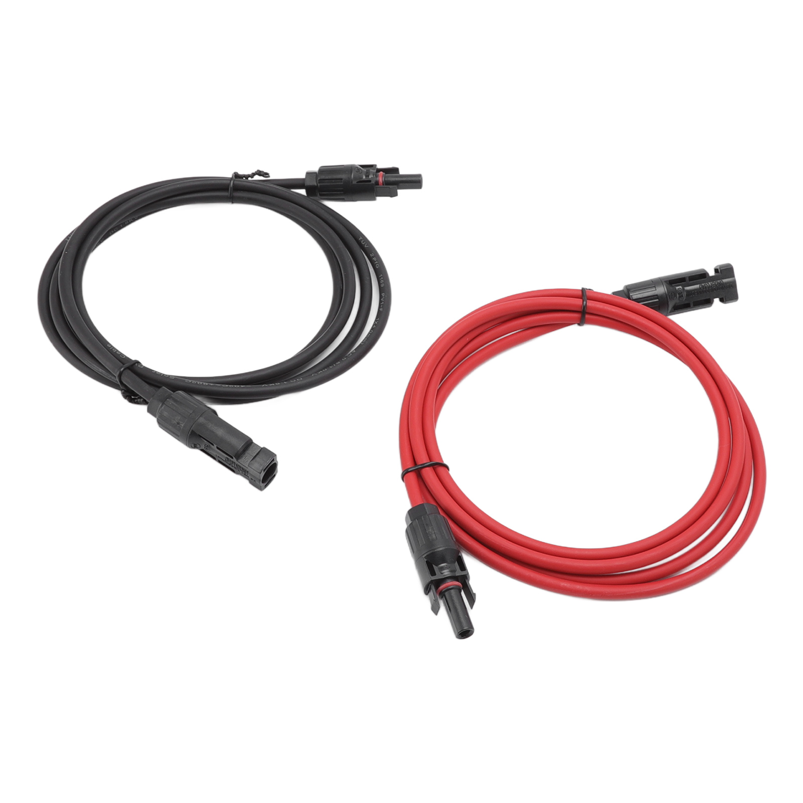 Solarmodul-pv-kabel, Schwarz/rot, Solarmodul-verlängerungskabel Mit Stecker Und Buchse, 2 M