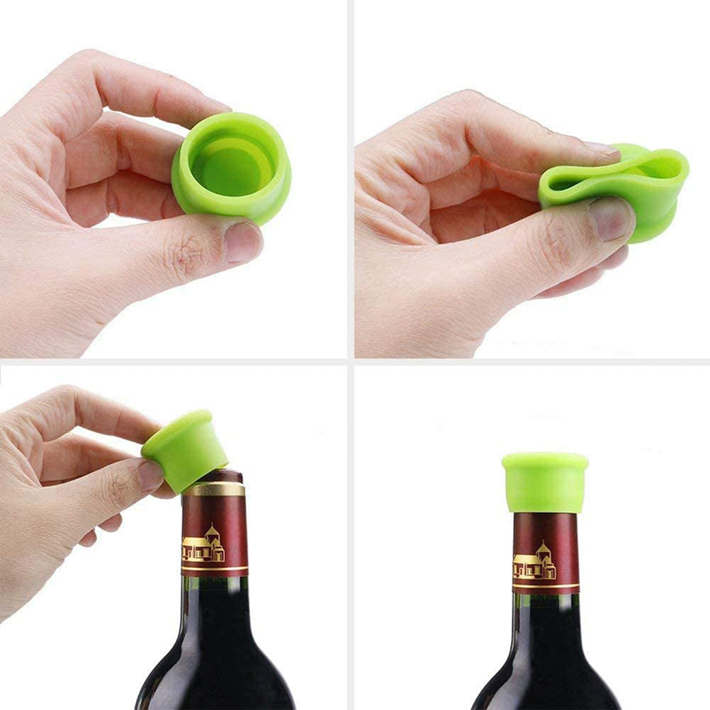 10 Stück Wiederverwendbare Silikonflaschenverschlüsse Für Weinflaschen, Die Die Flasche Frisch Halten