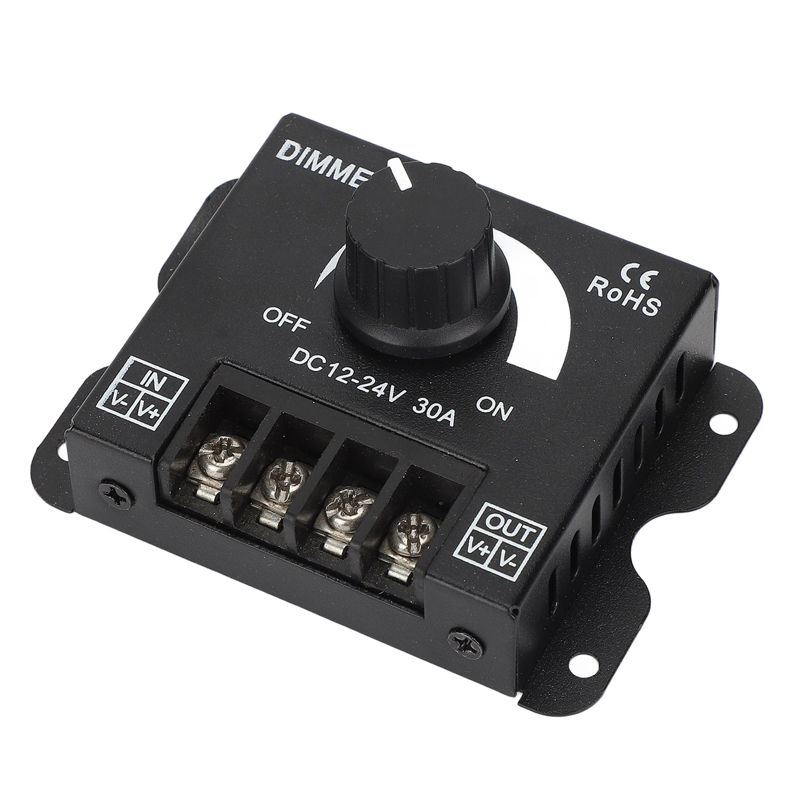 Led-dimmer, Einkanalig, Stufenlos Dimmbar, Hervorragende Wärmeableitung, Led-lichtleisten-dimmer, Dc 12–24 V