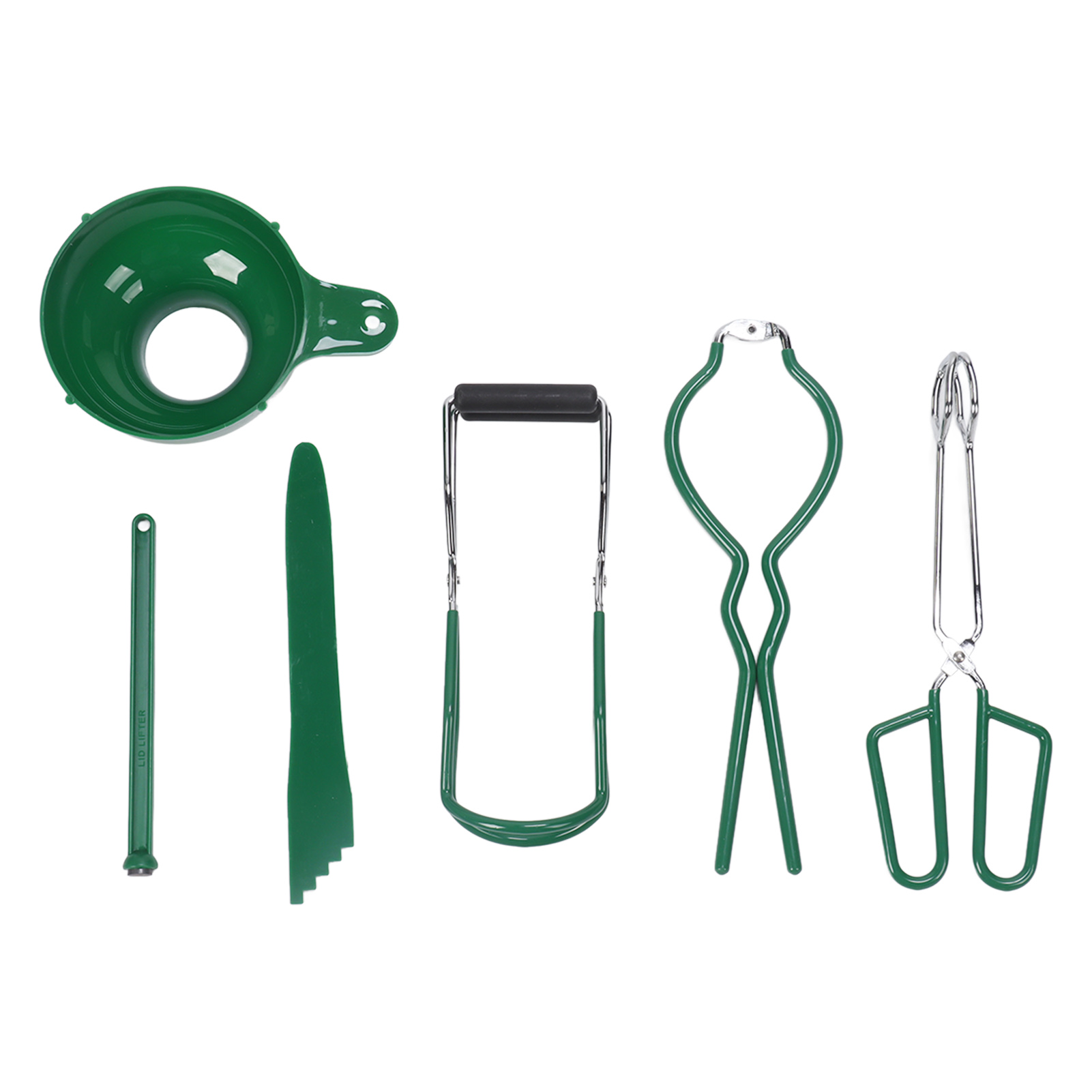 6-teiliges Einmachset: Einmachtrichter, Einmachzange, Blasenöffner, Glasöffner, Heber, Magnetischer Deckelheber, Marmeladen-set
