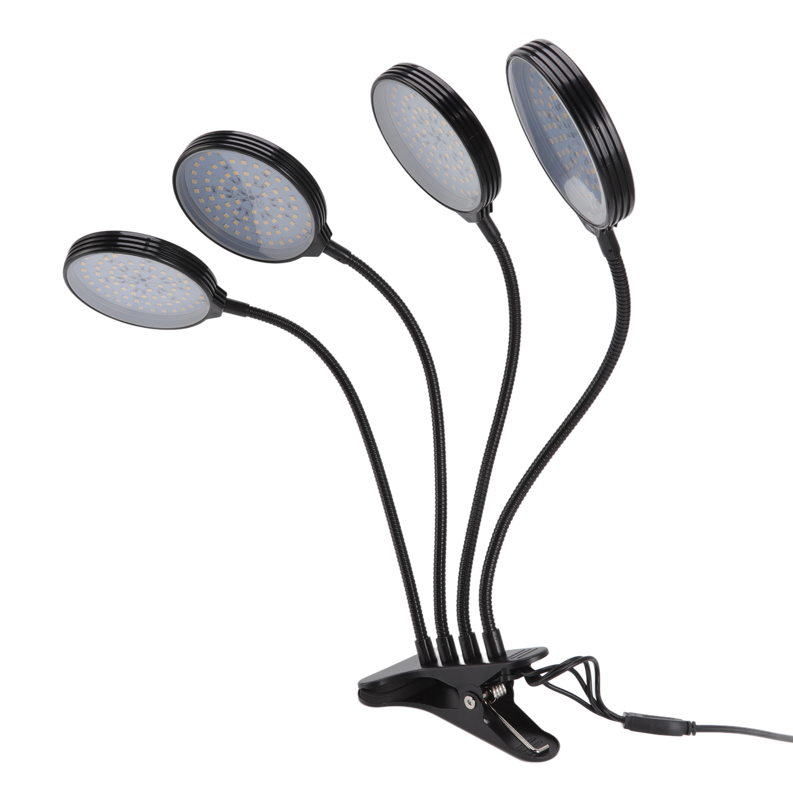 60w 4-flammige Led-pflanzenlampe Mit Usb-netzteil, Klemmbefestigung Und 5 Dimmbaren Lichtmodi Für Zimmerpflanzen