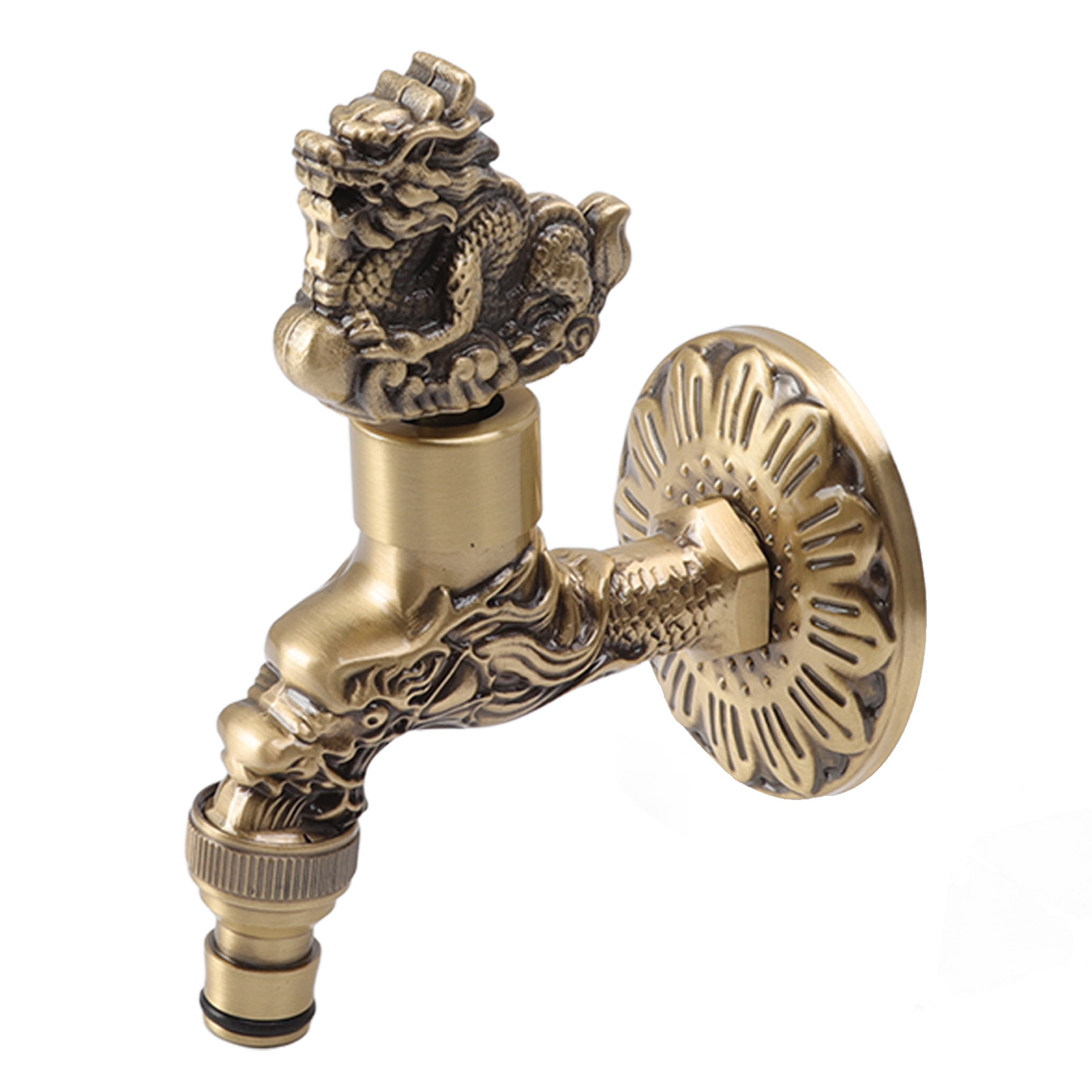 Kupfer-wasserhahn G1/2 Innengewinde, Heimdekoration Für Waschbecken Und Badezimmer, Kylin- Und Drachenmuster
