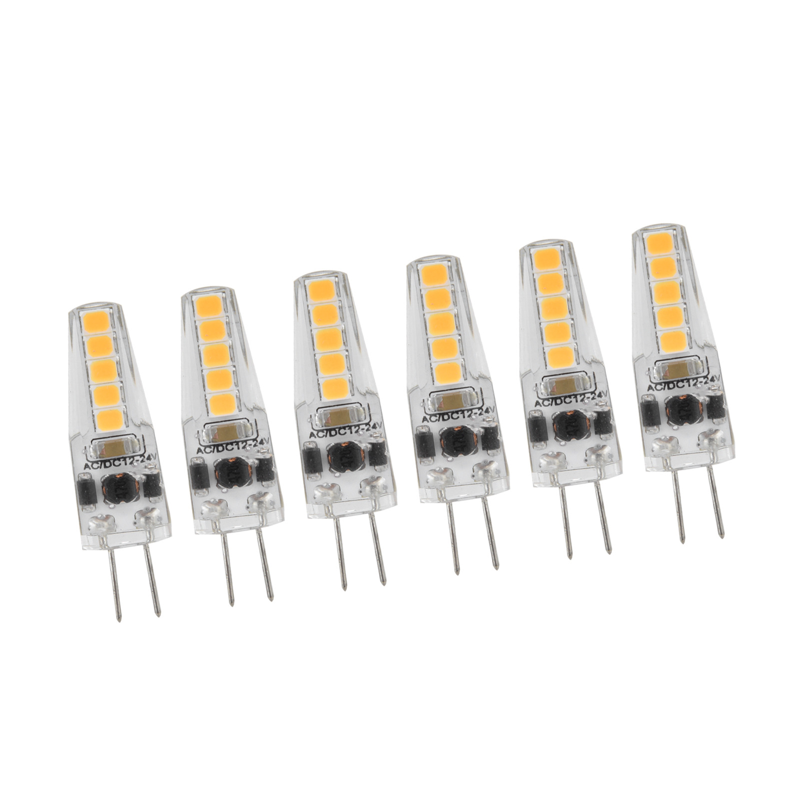 10 Stück G4 Led-lampen, 2 W, Dimmbar, Mit Stiftsockel, Für Kronleuchter, Deckenlampen Und Tischlampen, Warmweiß (3000 K), 12–24 V Wechselstrom