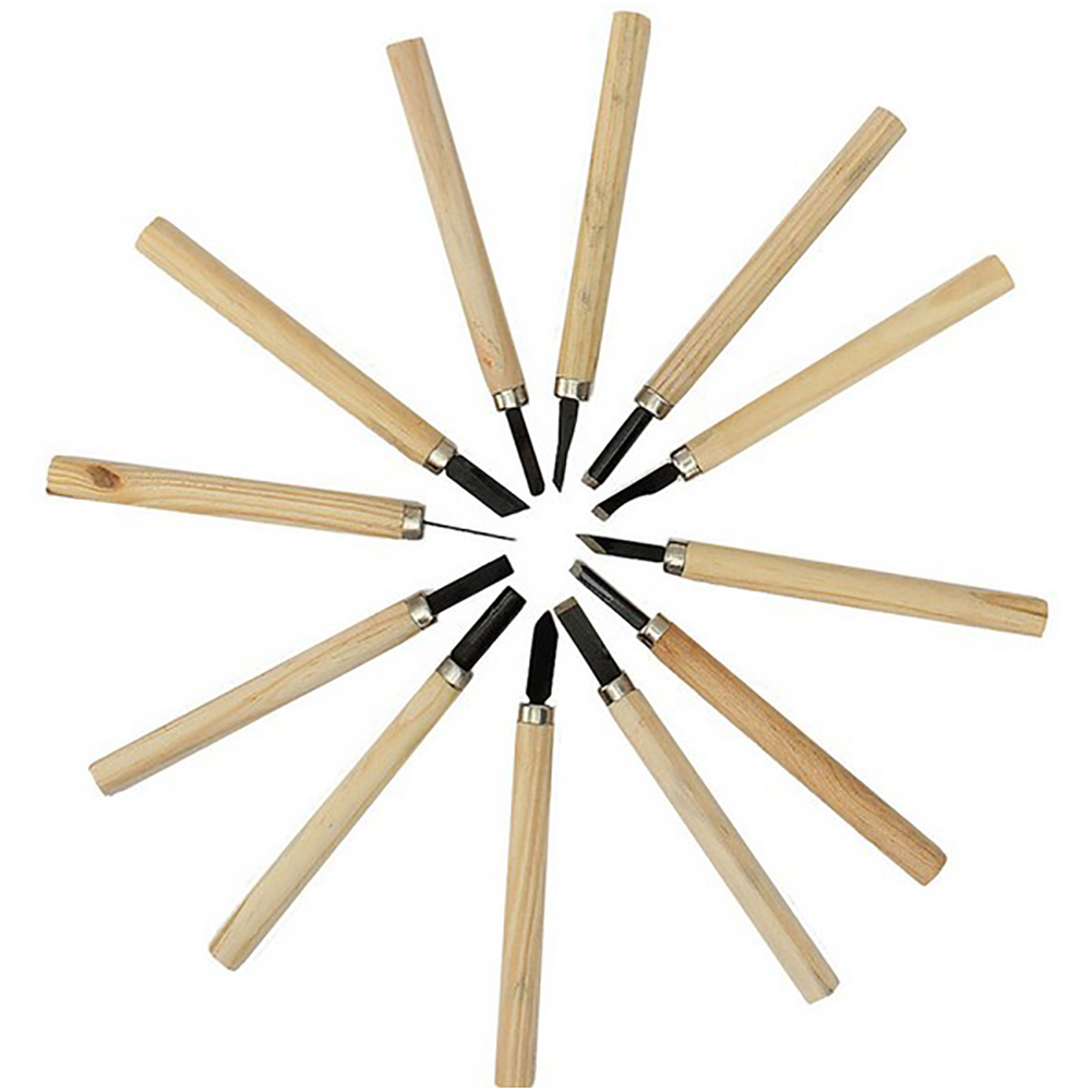12-teiliges Set Professioneller Holzschnitzmeißel Für Einfache Holzschnitte, Diy-werkzeuge, Detaillierte Handwerkzeuge Für Die Holzbearbeitung