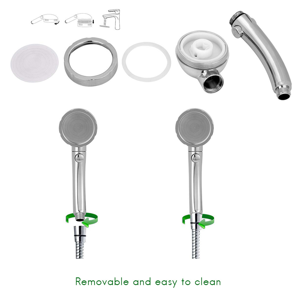 Universeller, Abnehmbarer Und Wassersparender Handbrausekopf Mit 3 Strahlarten