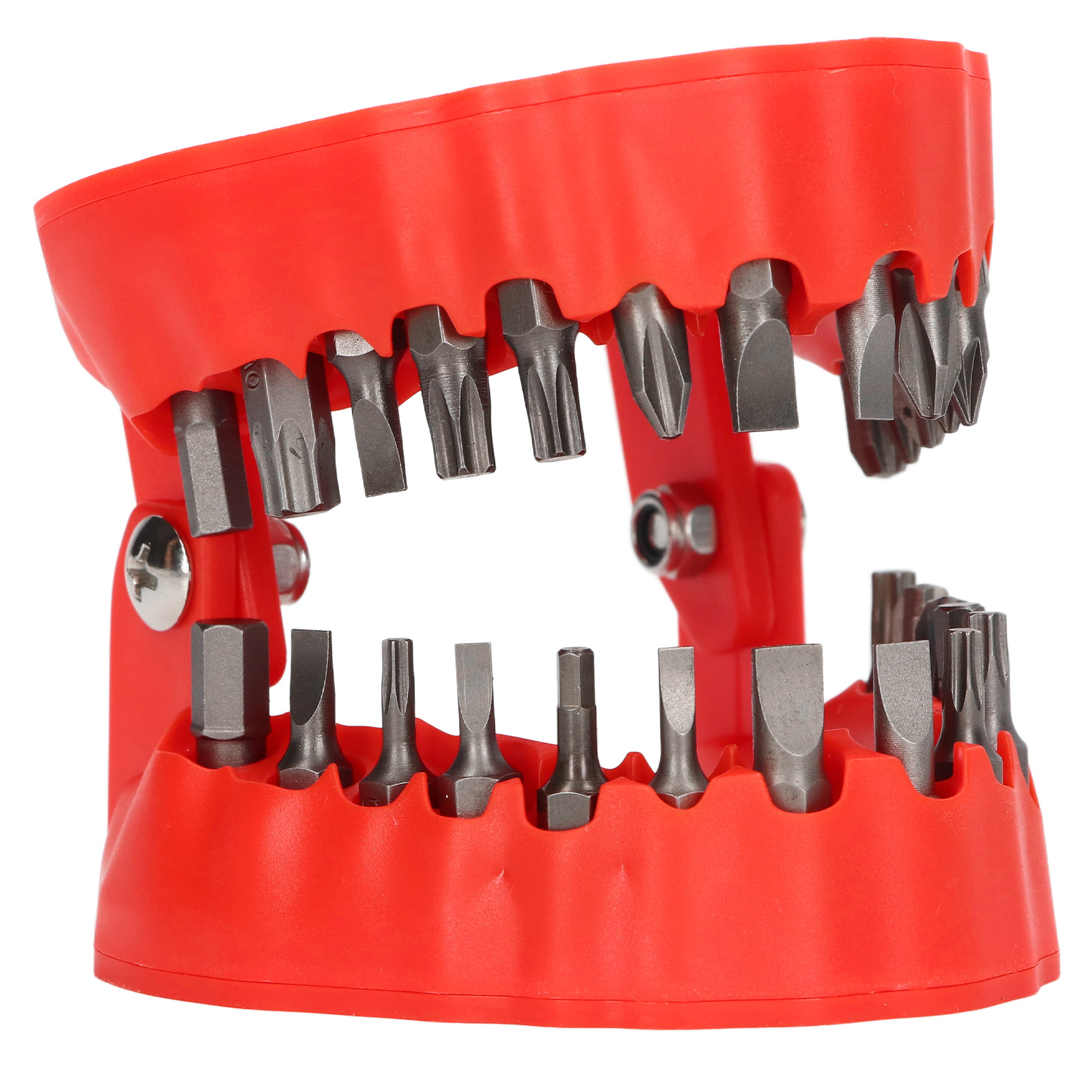 Magnetischer Bohrerhalter Für Zahnprothesen, Edelstahl, Mit 28 Bohrern, Heimwerkerzubehör, Rot