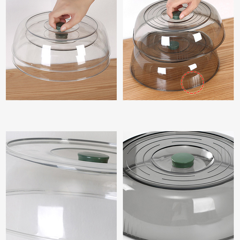 Geschirrabdeckung Aus Pet, Wärmeisolierend, Transparent, Staubdicht, Für Zuhause, Picknick, Kochen, Grün