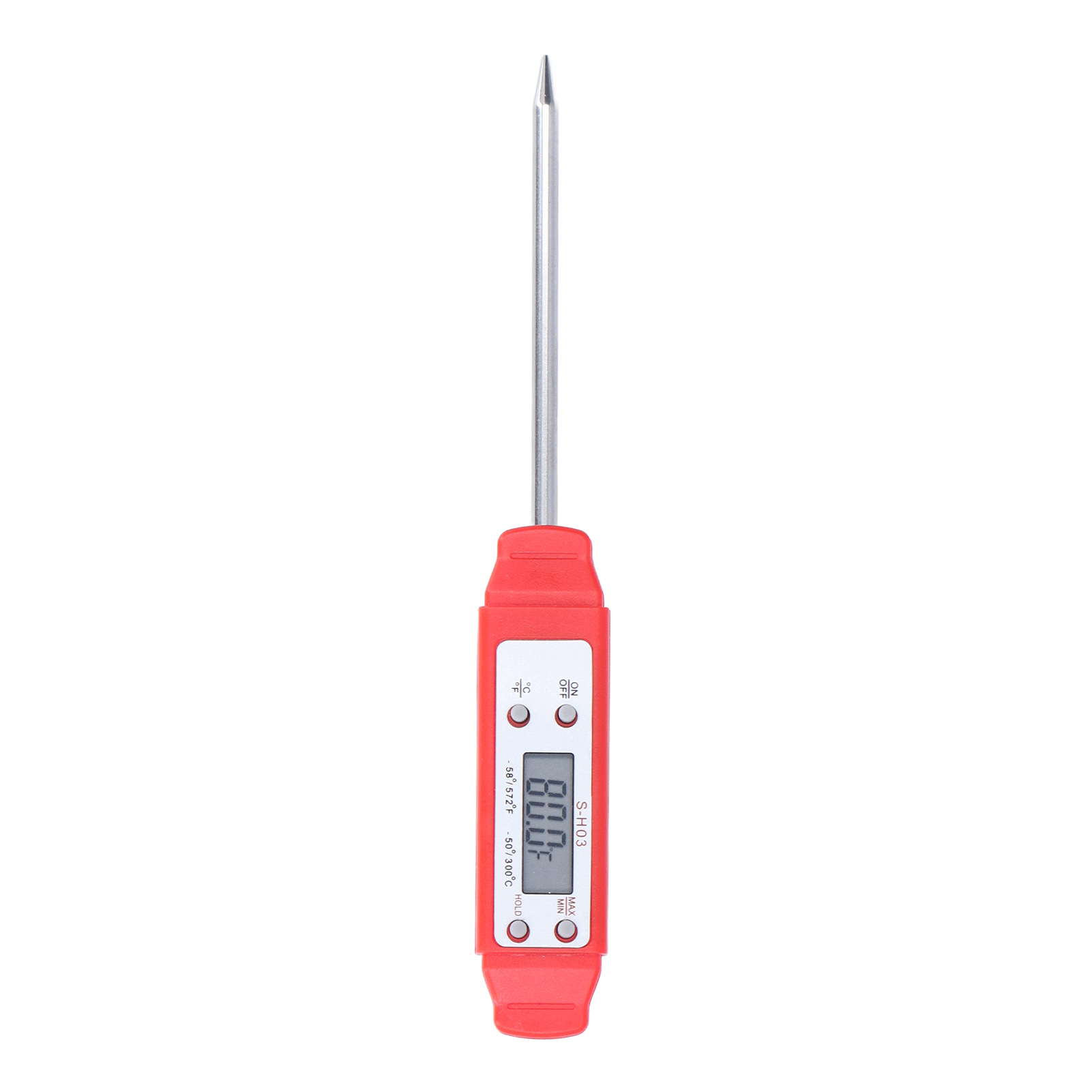 Digitales Lebensmittelthermometer Im Stiftformat Mit Automatischer Kalibrierung, Hochpräzises Elektronisches Taschenthermometer, Gelb