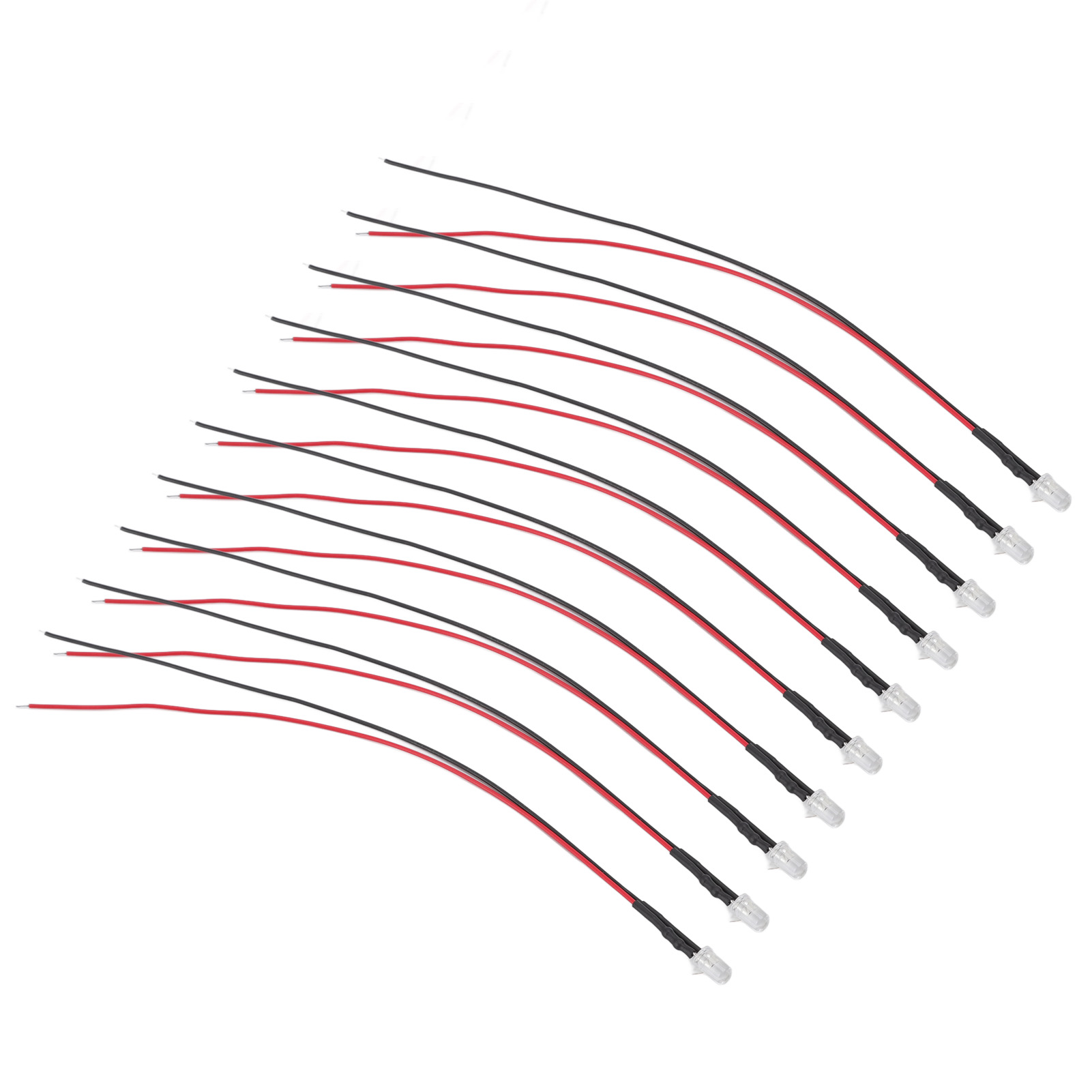 10 Stück Leuchtdioden (leds), 5 Mm, Vorverdrahtet, Elektronische Led-leuchtdioden Für Dekorationszwecke, 5–12 V, Weißes Licht