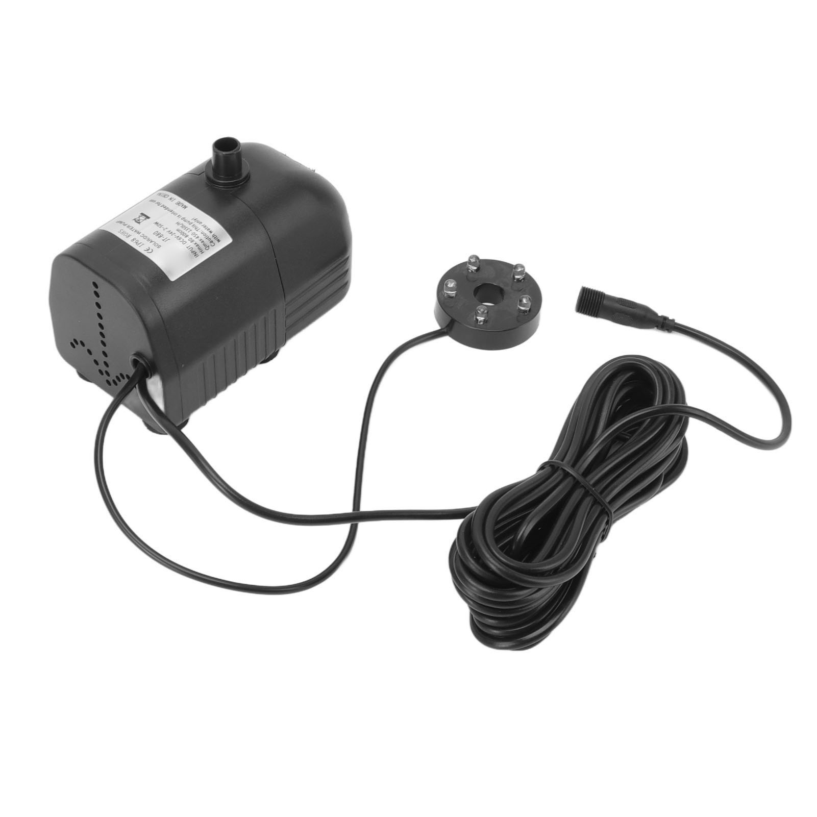 Solar-wasserpumpe Aus Abs, Tauchpumpe Für Dekorative Springbrunnen, Bürstenlos, Mit Beleuchtung, Für Garten, Dc 6v–24v