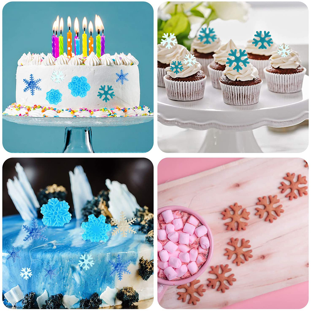 6-teiliges Set Aus Lebensmittelechtem Kunststoff, Schneeflocken-ausstechformen Für Fondant, Torten, Diy-prägewerkzeuge Zum Backen