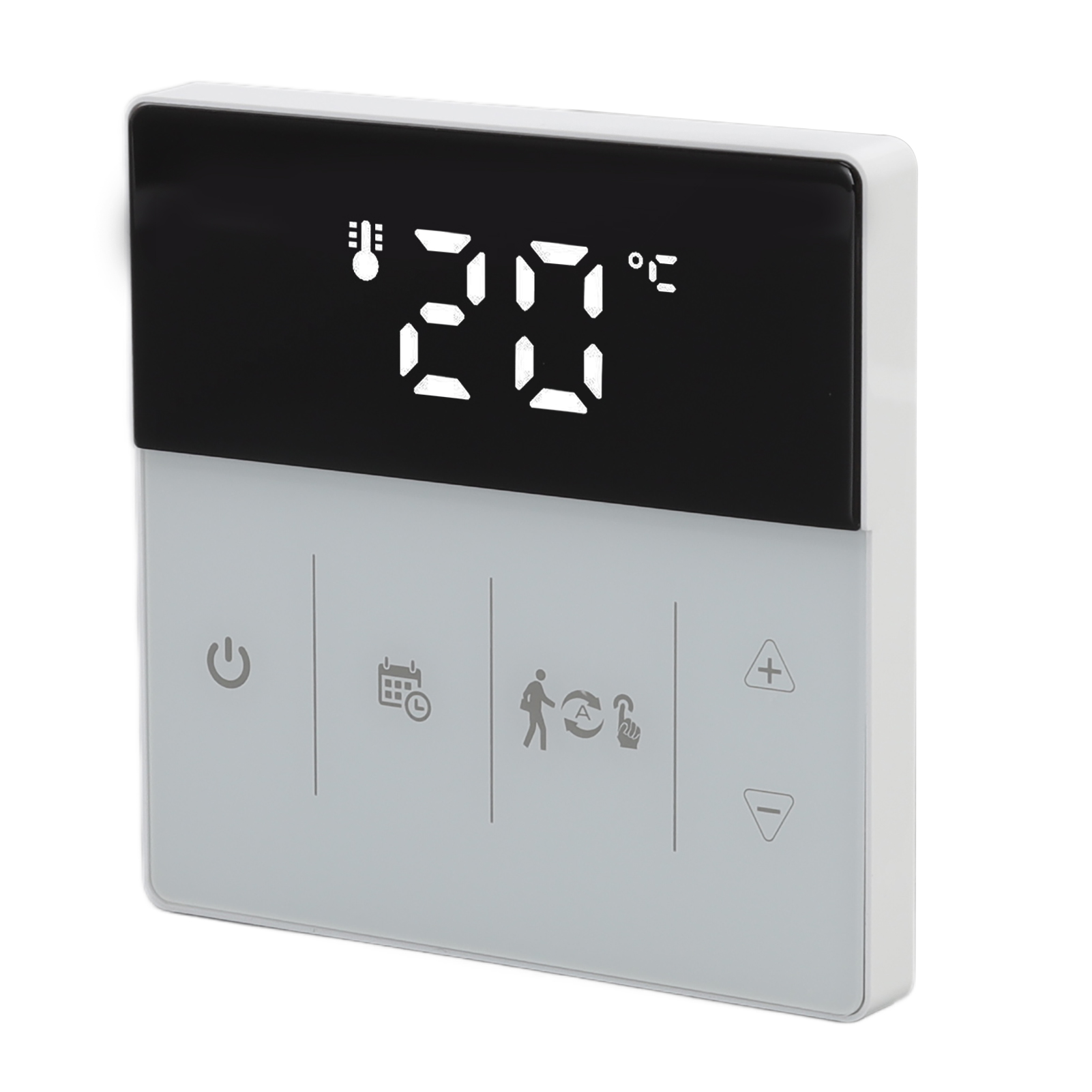 Wlan-thermostat Mit Digitalem Touchscreen, Smartphone-app Und Sprachsteuerung, Intelligenter Thermostat Für Zuhause Und Hotel, 90–240 V, Schwarz/weiß