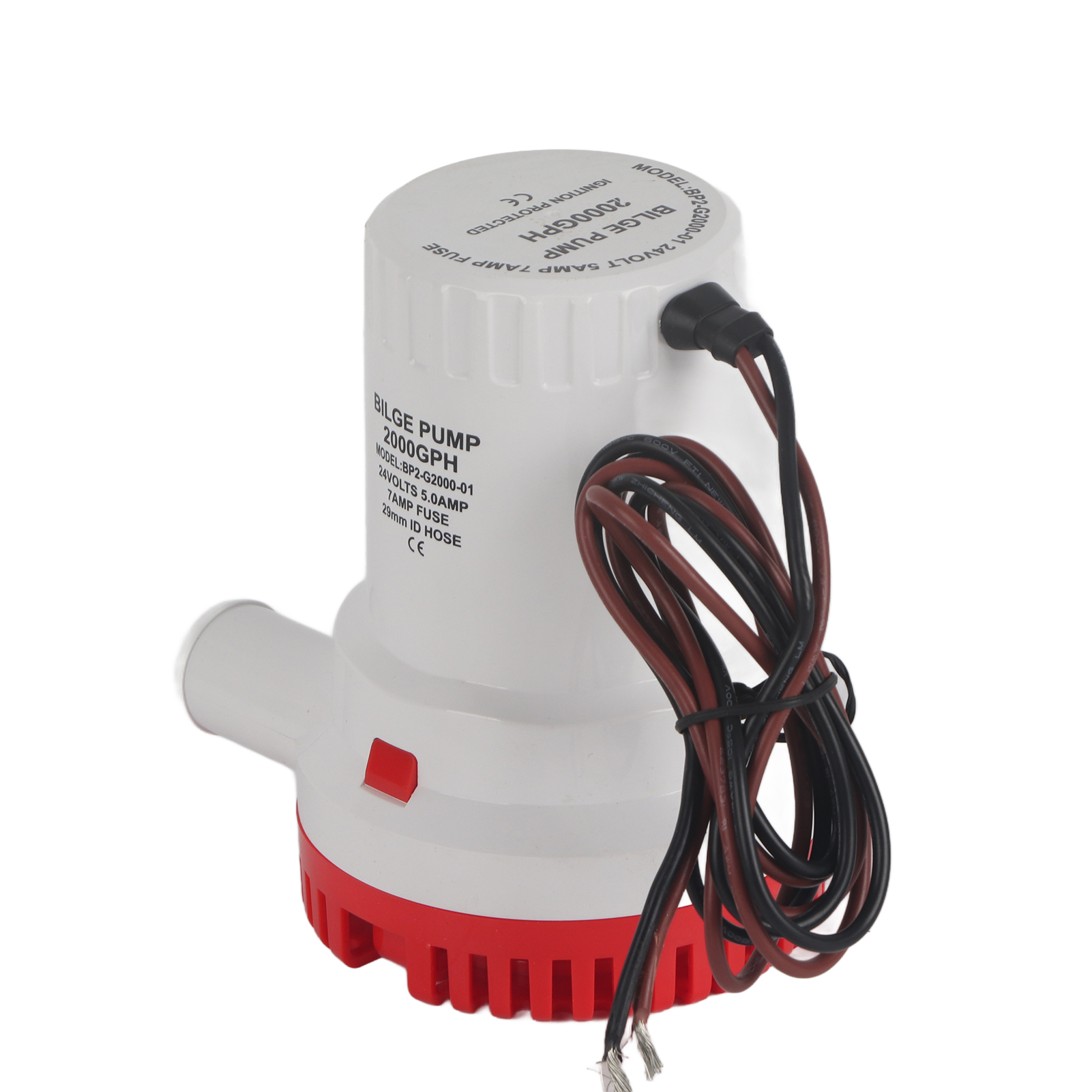 Geräuschlose Bilgenpumpe Für Boote, Tauchpumpe, Gleichstrom-mikroablauf, Marine-abwasser Für Teich Und Pool, 2000 Gph, 24 V
