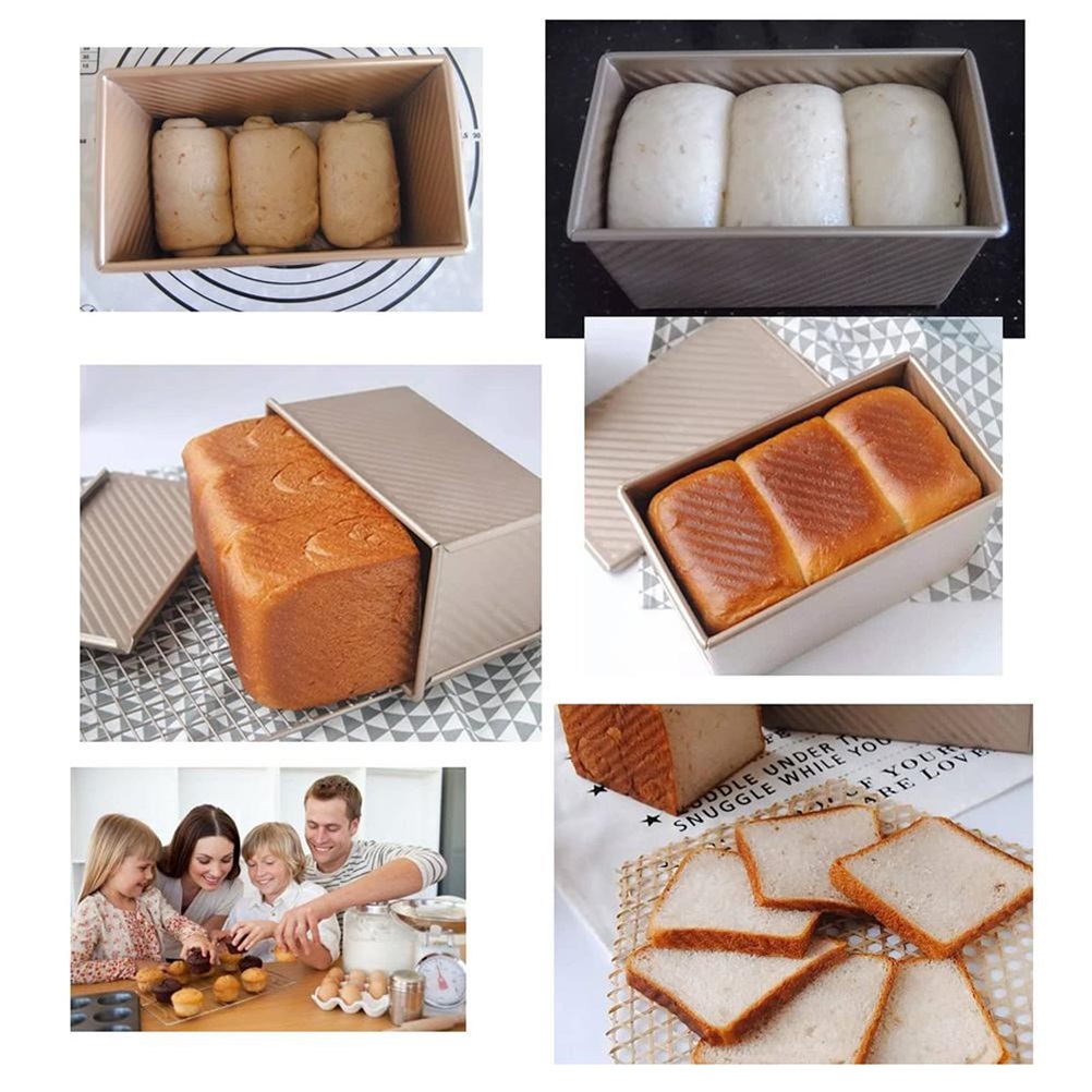 Brotbackform Mit Deckel, Backform, Kuchenform, Toastform, Kohlenstoffstahl, Antihaftbeschichtung, Toastbrotbox, Backutensilien