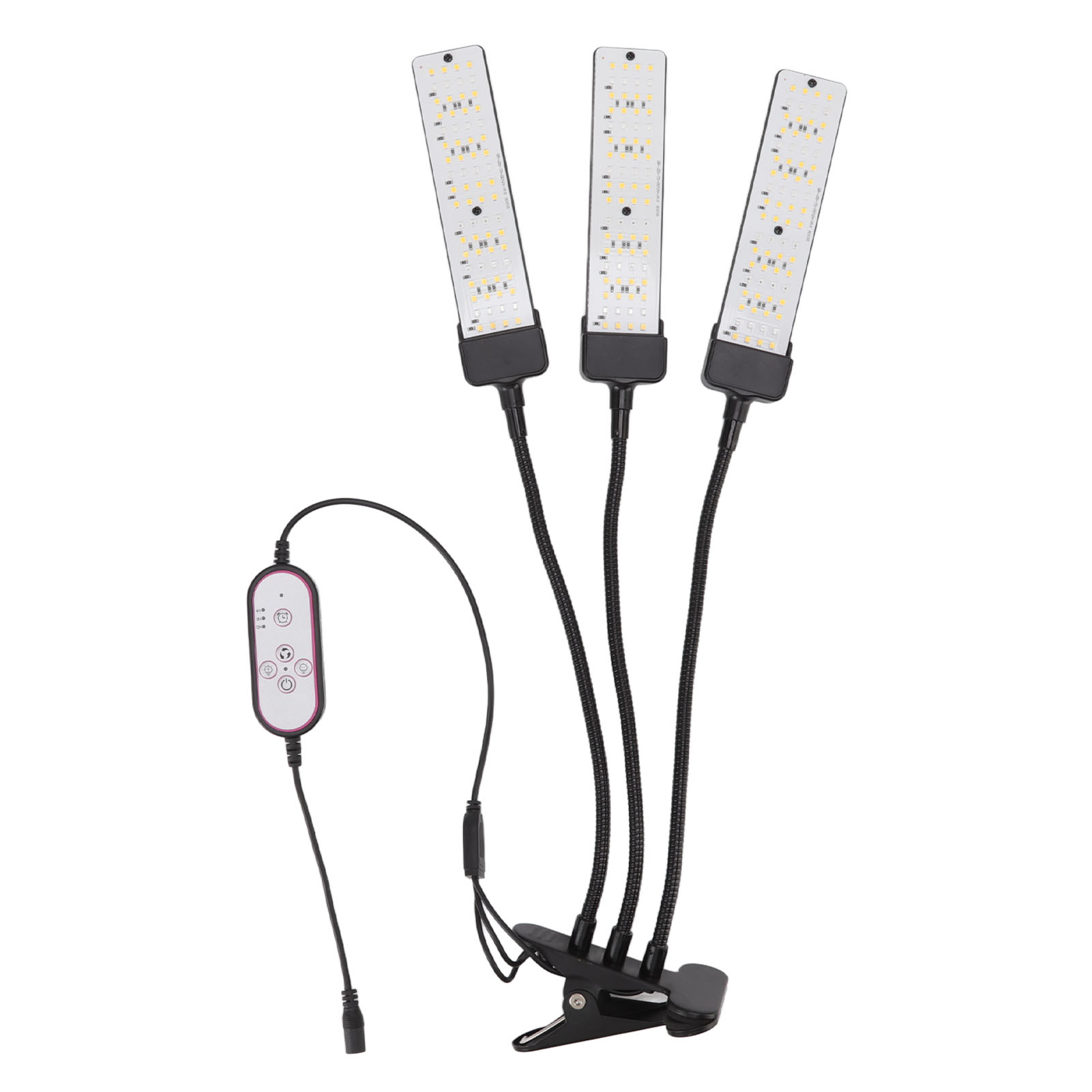 Led-pflanzenlampe Mit Flexiblem Schwanenhals, Vollspektrum, Drei Leuchtenköpfen Und Timer Für Sukkulenten, 100–240 V, Eu-stecker