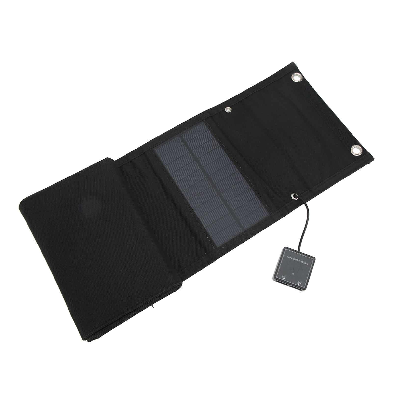 Faltbares 25-w-5-v-solarladegerät-set Mit 8 Faltbaren Solarzellen, 1 Bis 3 Usb-ladekabeln Und Kletterschnalle Für Den Außenbereich
