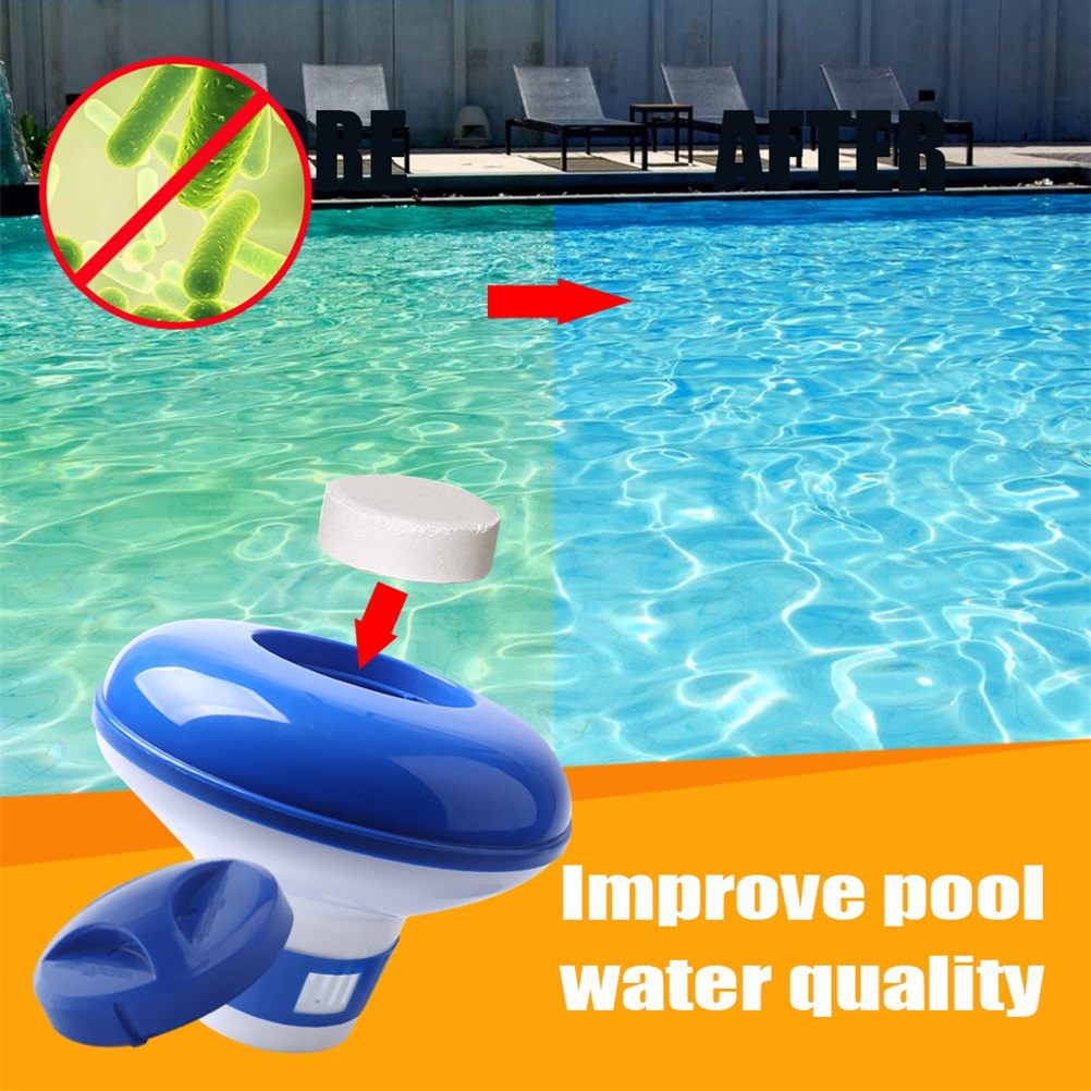 Set Mit Brausetabletten Für Den Pool, Poolreinigungstabletten Mit Schwimmendem Spender Und Ph-teststreifen