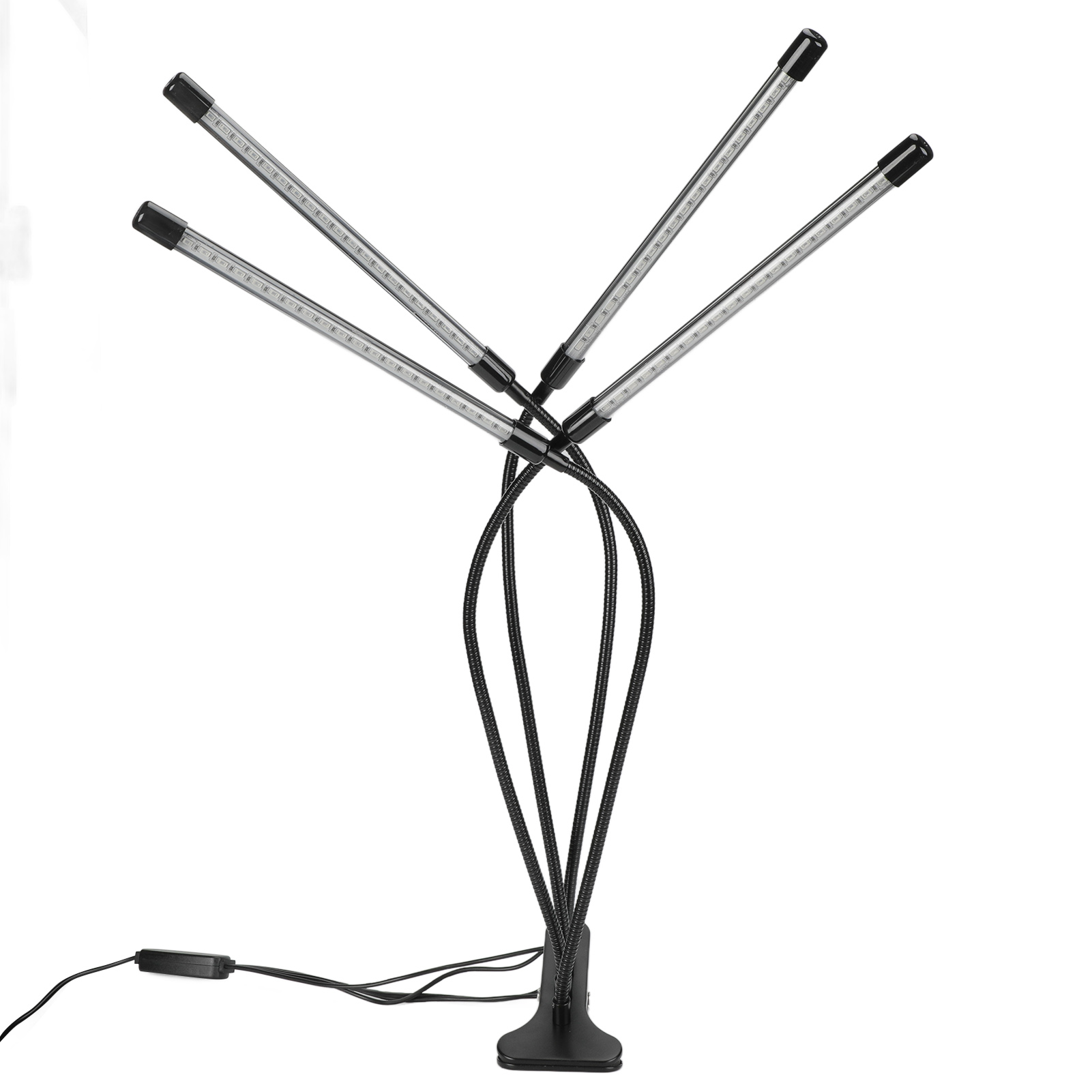 4-flammige Led-pflanzenlampen, 40 W, 3 Dimmstufen, Vollspektrum, Mit Klemme Und Zeitschaltuhr Für Zimmerpflanzen