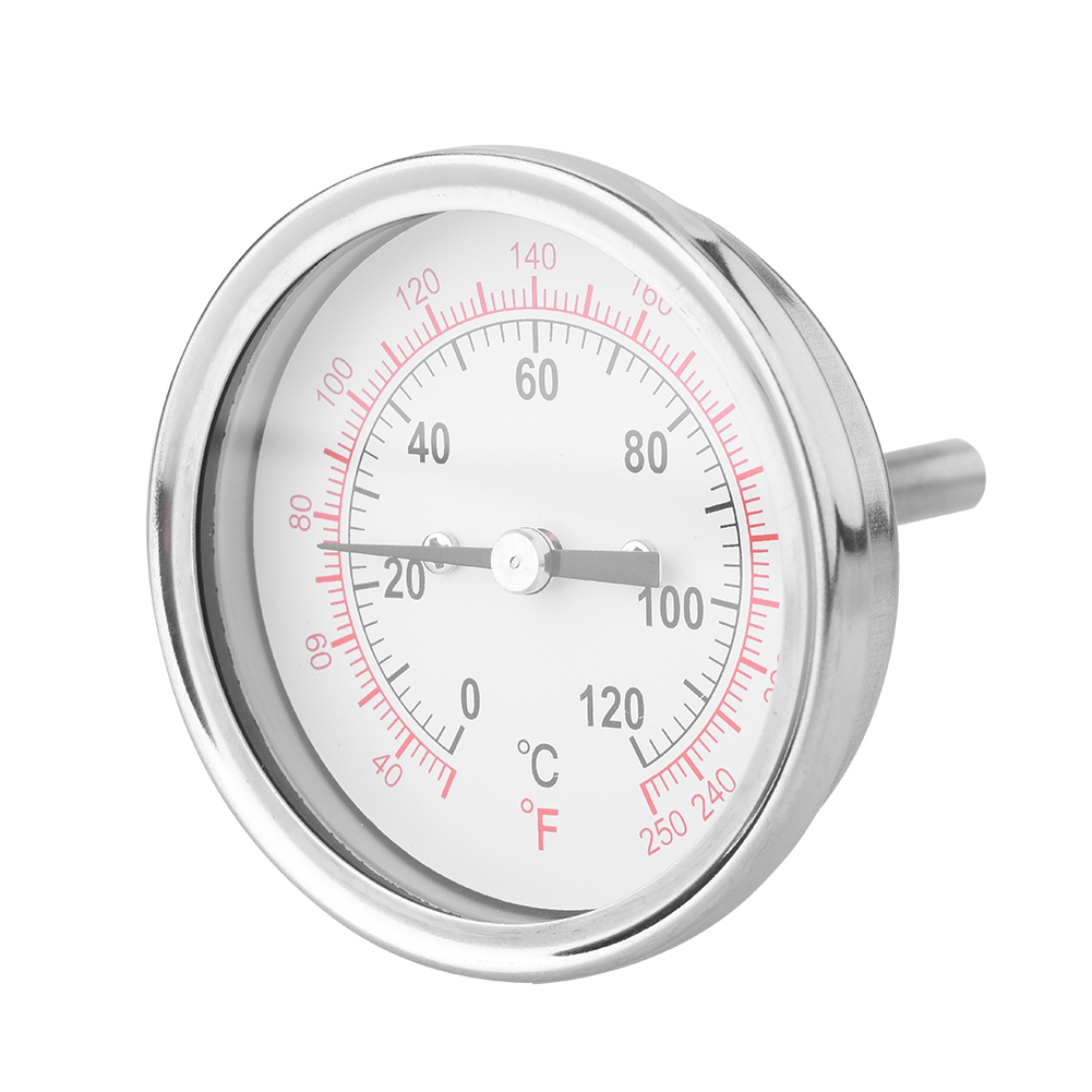 62 Mm Bimetallthermometer, 120 °c, Für Backofen, Grill Und Bbq, Mit Analoger Zwei-skalen-anzeige Für Präzises Kochen.