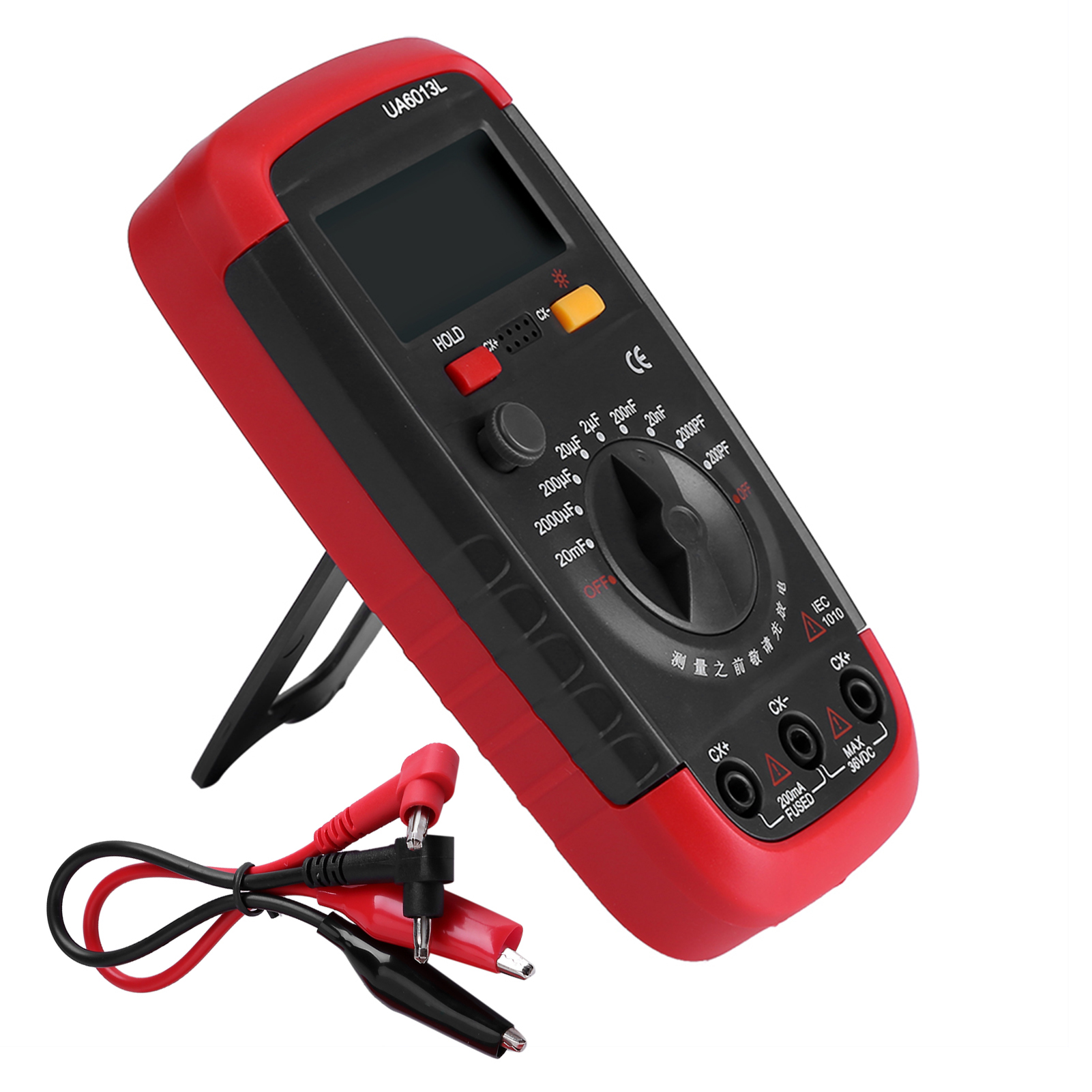 Uyigao 6013l Digitaler Kondensatortester, Batteriebetriebenes Kapazitätsmessgerät Mit Hintergrundbeleuchtetem Lcd-bildschirm, Tragbares Elektronisches Diagnosegerät