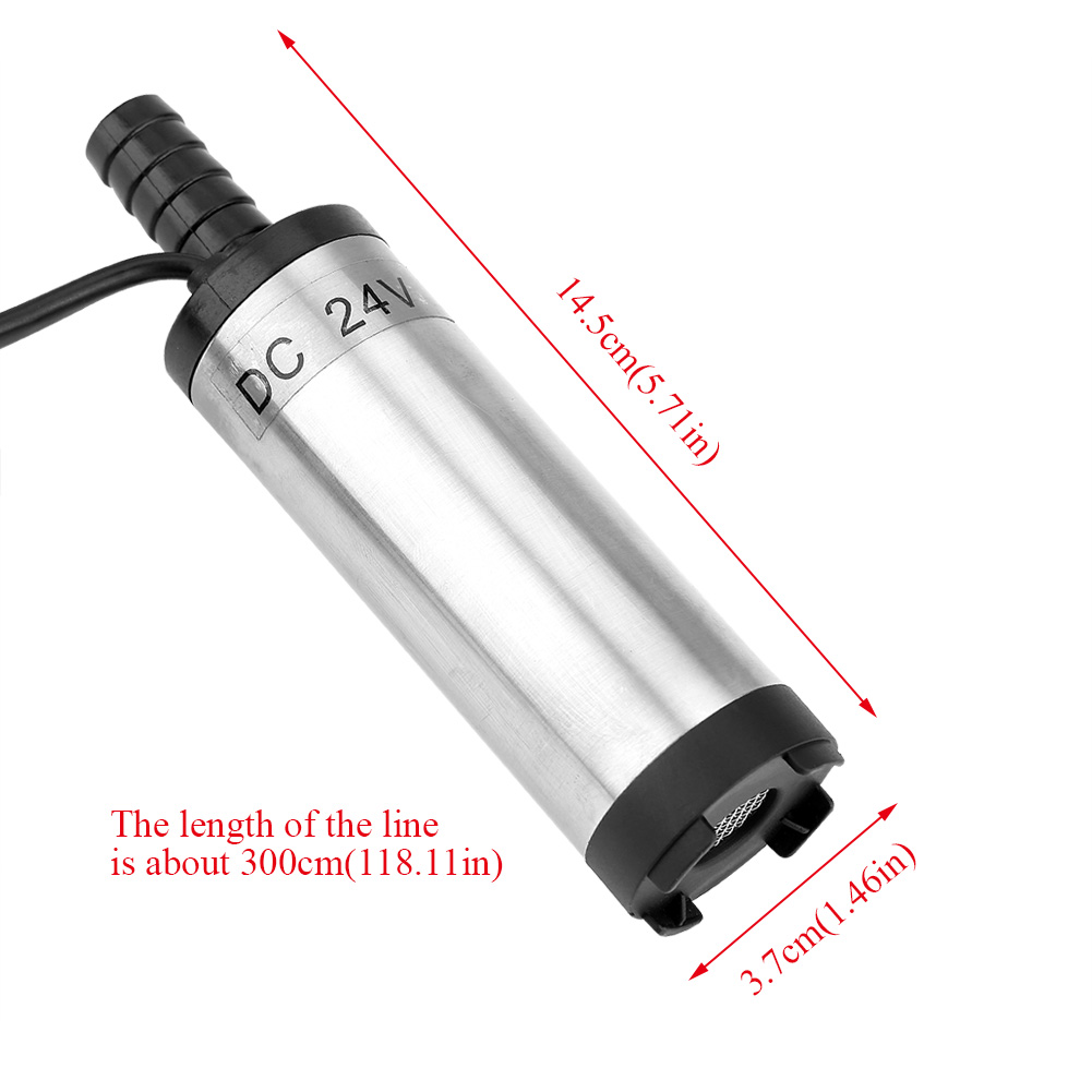 Tauchpumpe Aus Edelstahl Zum Fördern Von Wasser, Diesel, Kerosin Und Kraftstoff (24 V Dc, Silber)