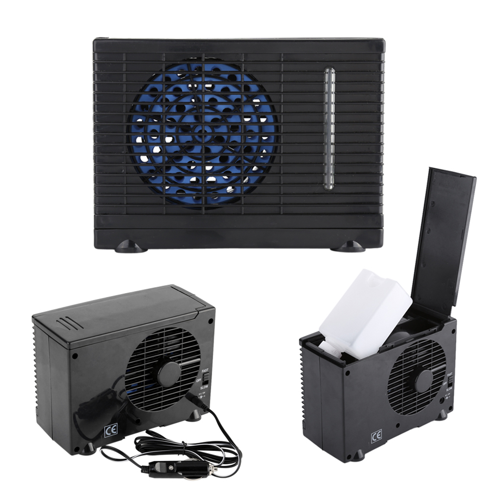 12v Tragbarer Kühlventilator Für Auto, Lkw, Zuhause, Wasserverdunstungs-luftkühler, Mini-leise-klimaanlage
