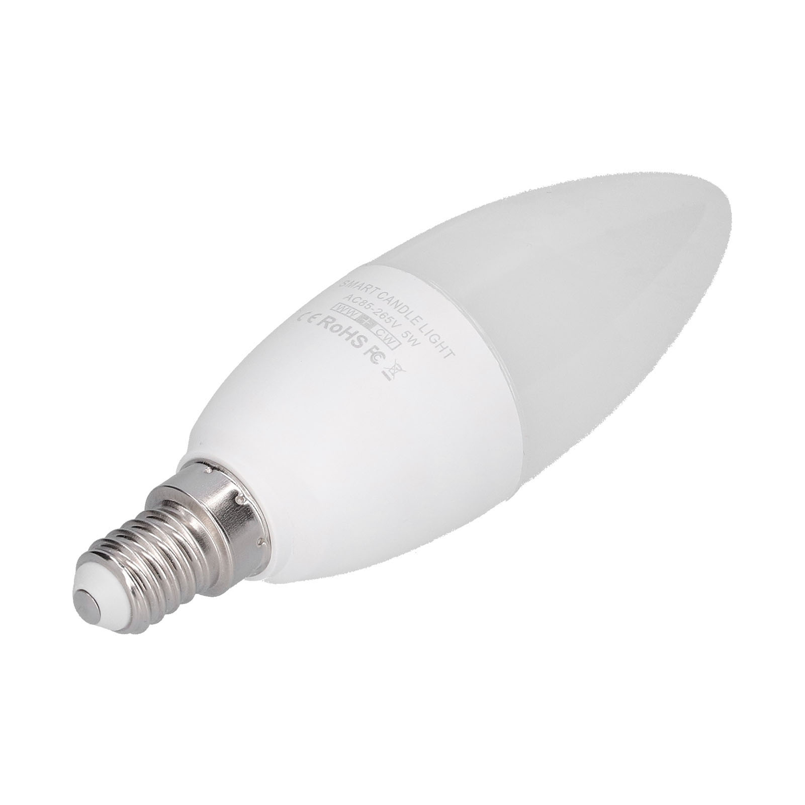 E14 Smart-led-lampe, Kaltweiß, 85–265 V, Smart-home-lampe Mit Fernbedienung Über Die Tuya-app, Wlan-lampe