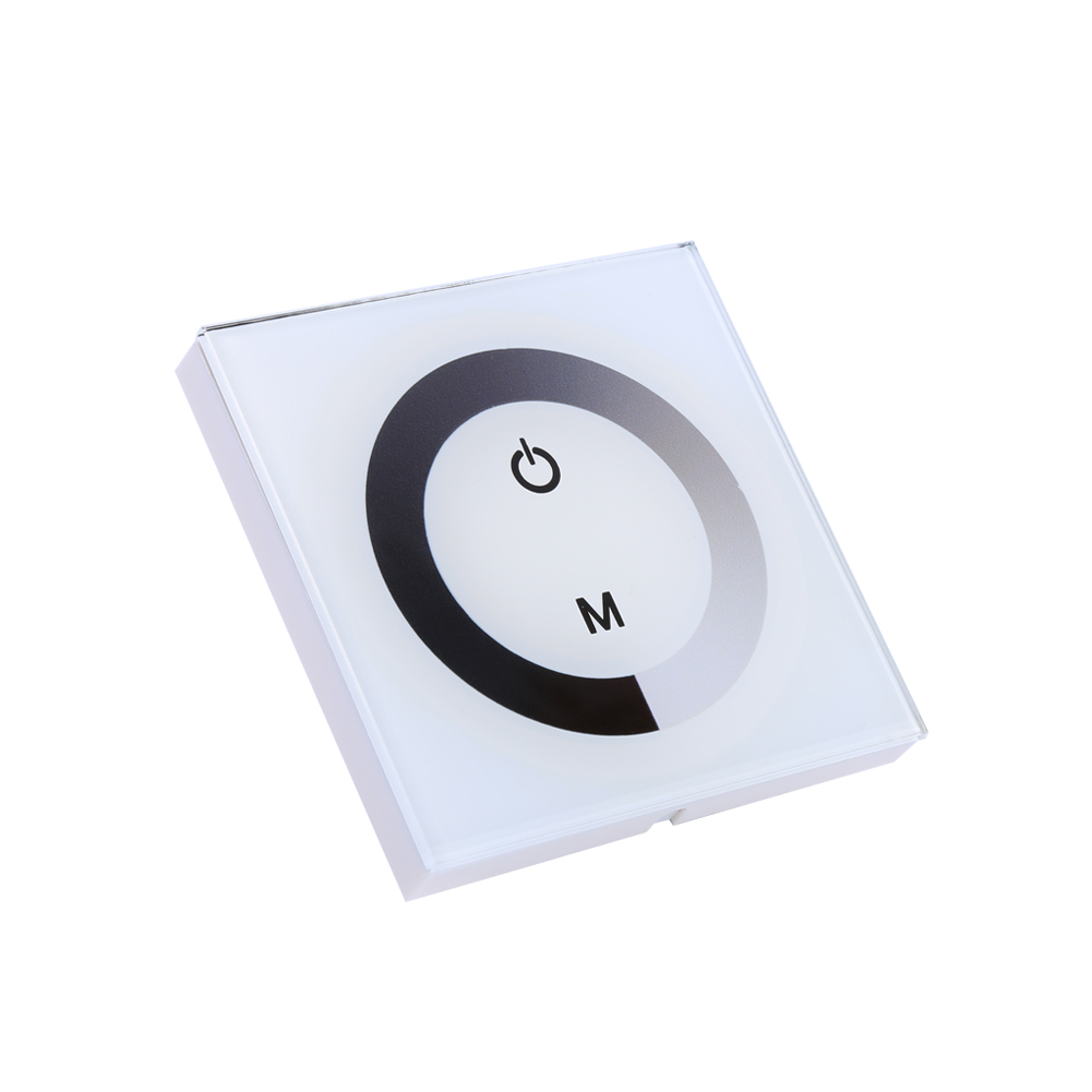 Touch-wandschalter Mit Led-dimmerleiste, Dc 12v-24v, Weiß, Einzelpanel, Drahtloser Controller