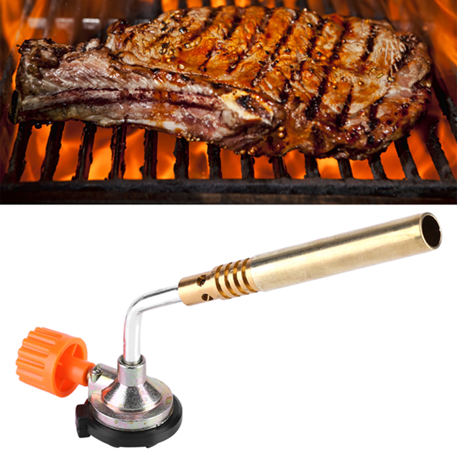 Butangasbrenner Mit Manueller Zündung Für Camping, Schweißen Und Grillen, Tragbarer Flammenbrenner