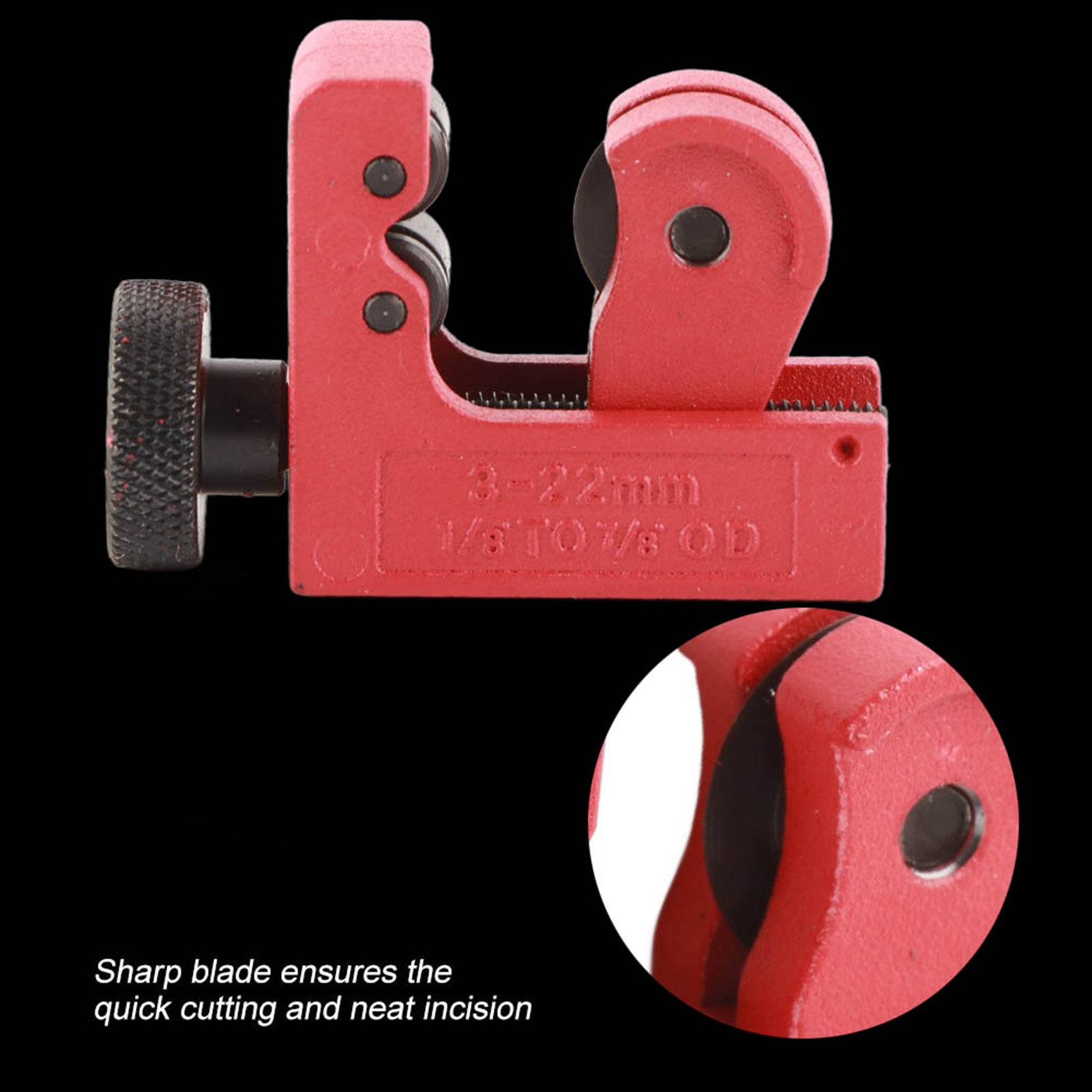 Mini-rohrabschneider Mit Verstellmöglichkeit Für Rohre Von 3-22 Mm, Schneidwerkzeug Für Kupfer, Aluminium Und Pvc, Kompakter Rohrabschneider Mit Präziser Verstellung.