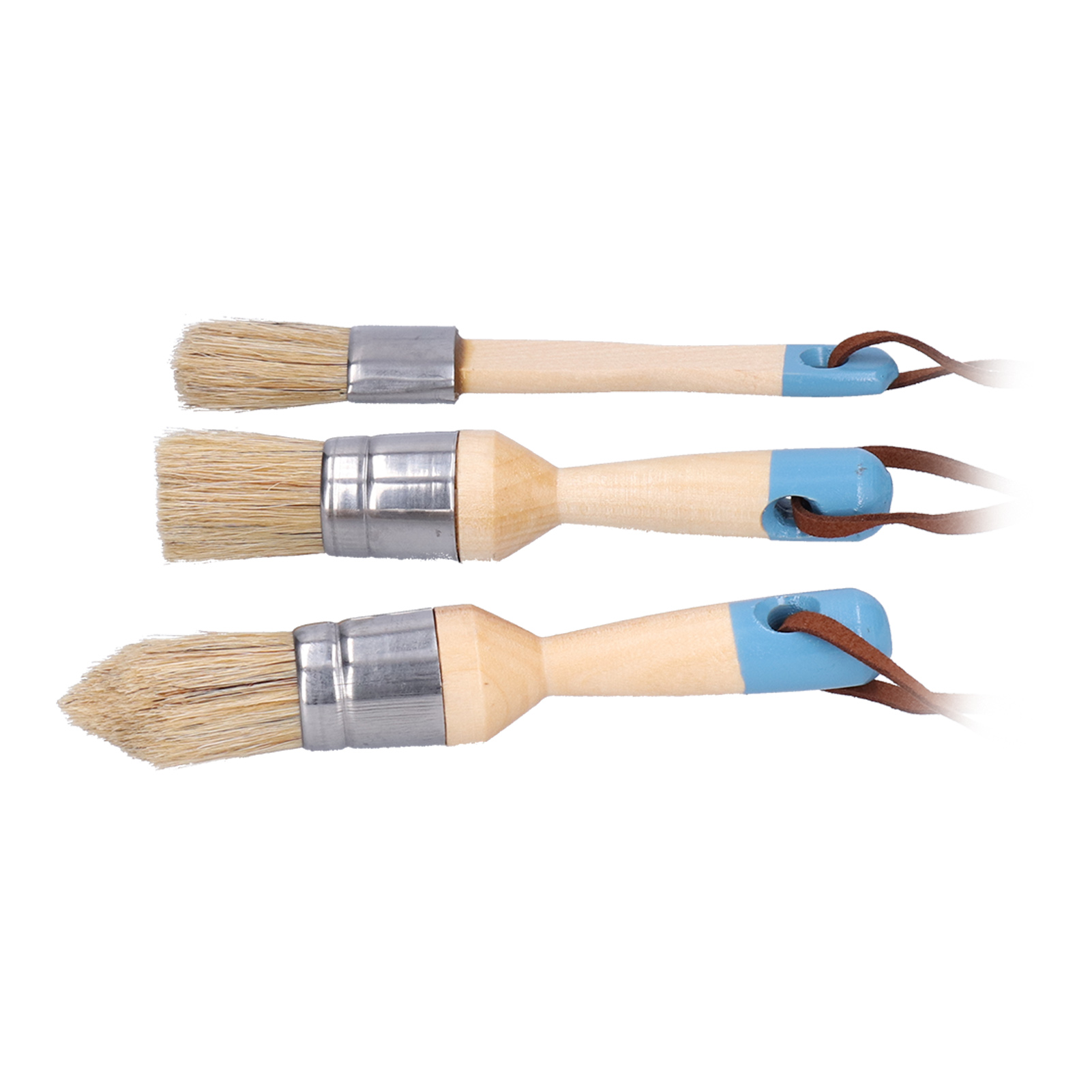 Set Mit 3 Holzpinseln Mit Holzgriffen Für Möbel, Wände, Heimwerkerprojekte Und Inneneinrichtung