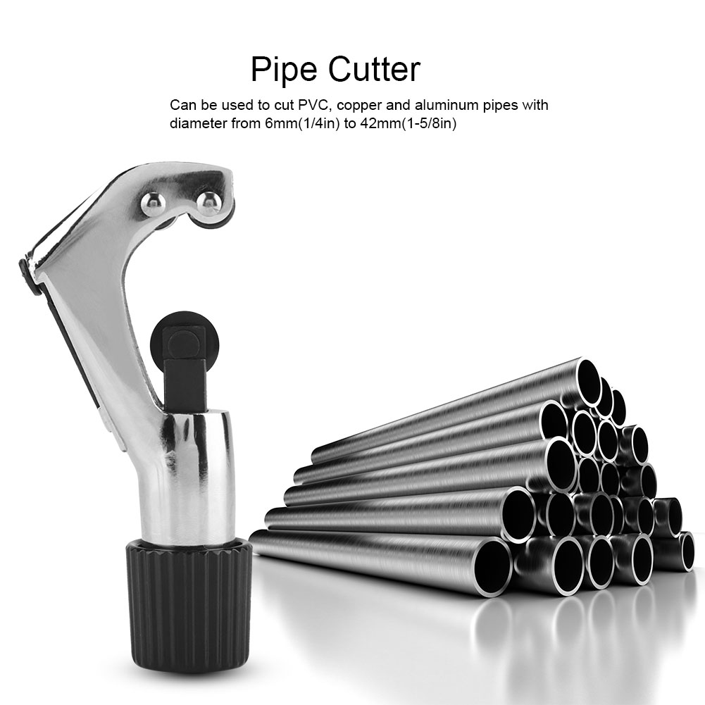 Verstellbarer Rohrabschneider Für Rohre Von 6–42 Mm, Stahlschneidklinge, Handwerkzeug Für Kupfer, Aluminium Und Pvc, Robuster Rohrabschneider Mit Rändelrad