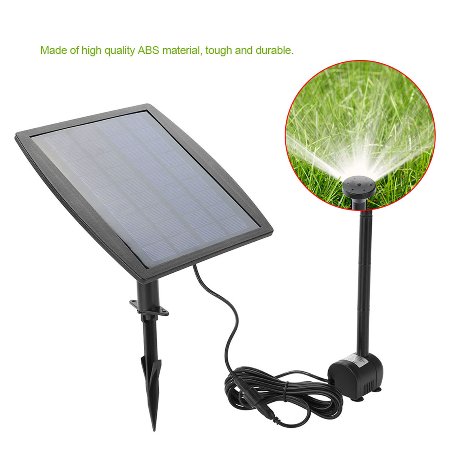 2,5-w-solarwasserpumpe Für Teiche, Gärten, Pflanzen Und Aquarien, Autarker Springbrunnen Mit Photovoltaikpanel, Ideal Für Schwimmbäder Und Außendekoration.