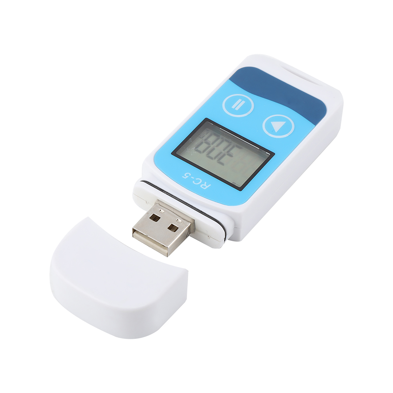 Rc-5 Tragbarer Temperaturrekorder, Mini-datenlogger Mit Lcd-bildschirm, Eingebautem Sensor, 32000 Messungen, Eigenständiges Digitales Thermometer.