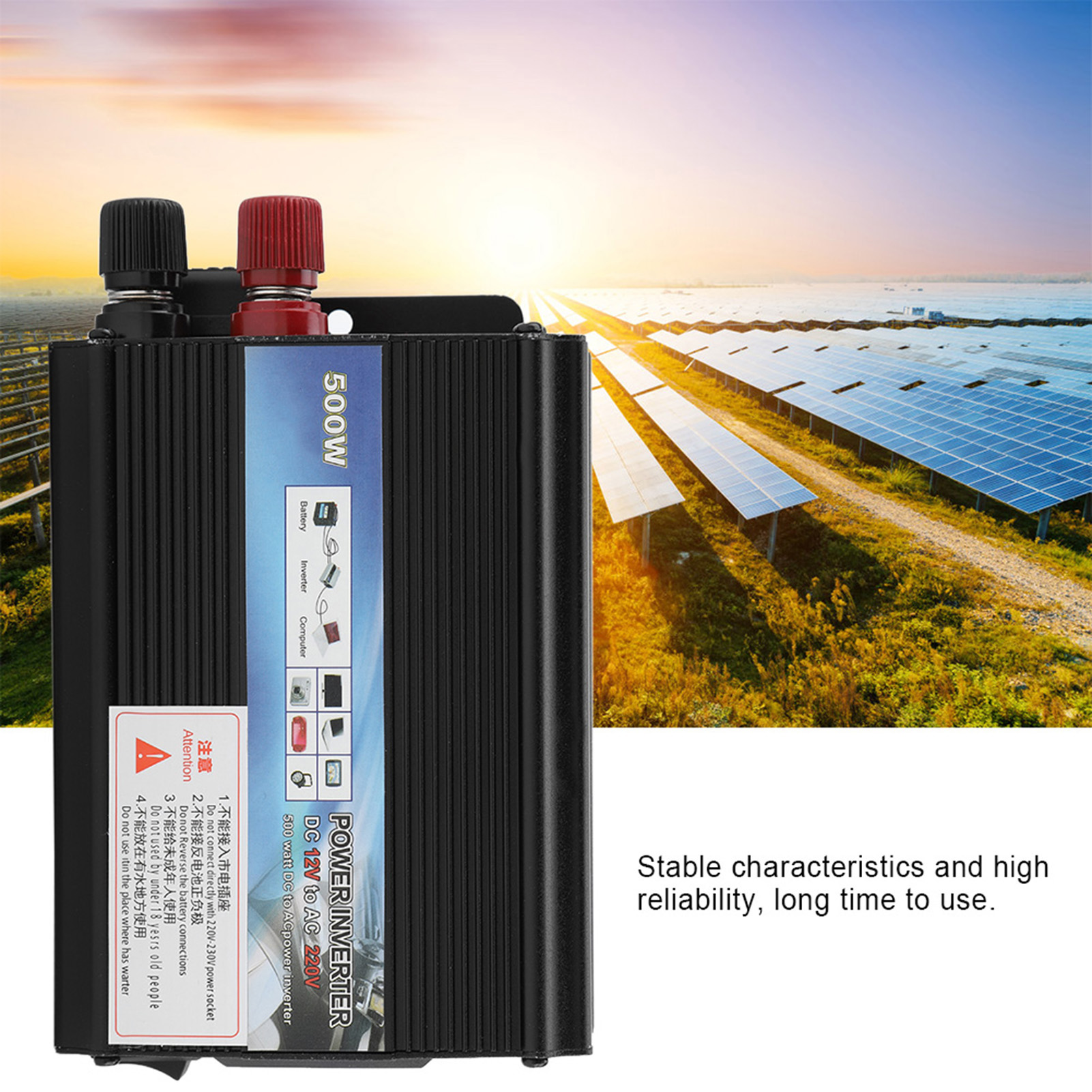 12v Auf 220v 500w Sinus-solarmodul-konverter Für Den Hausgebrauch