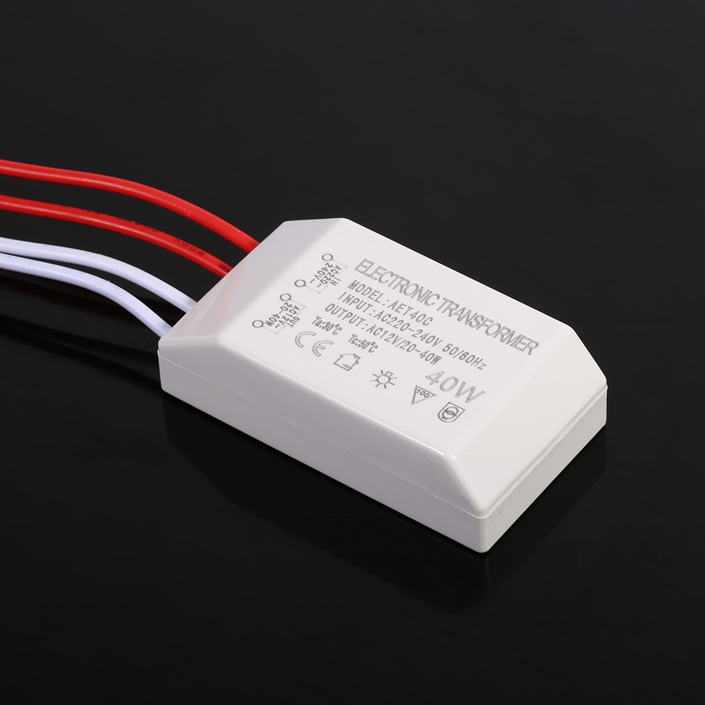 Elektronischer Transformator 220v-240v Auf 12v Für Halogenlampen, 40w Treibernetzteil, Netzadapter, Kompatibel Mit Strahlern Und Einbauleuchten.
