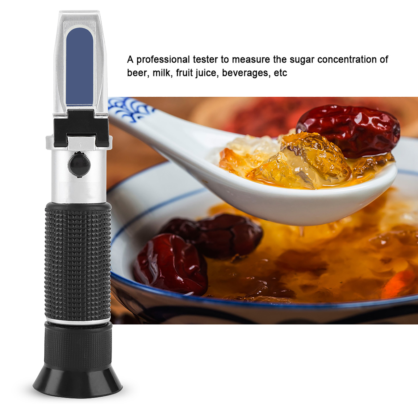 Professionelles Tragbares Refraktometer 0-20% Brix, Zuckerprüfgerät Für Bier, Fruchtsaft, Manuelles Konzentrationsmessgerät.
