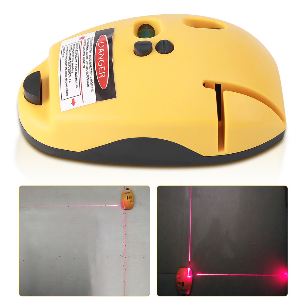 Infrarot-laser-nivelliergerät Mit 2 Vertikalen Und Horizontalen Kreuzlinien, Winkelmesser, Gelber Libelle, Professionelle Präzision Für Baustellen Und Heimwerkerprojekte