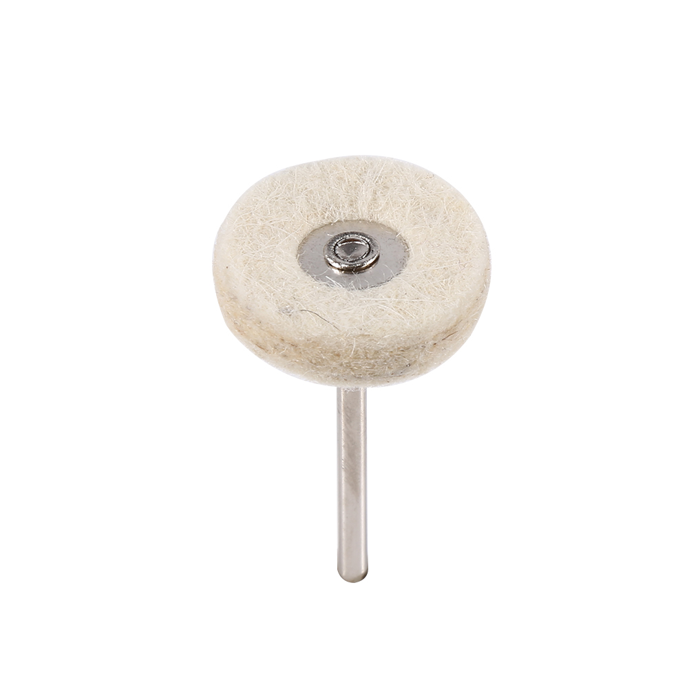 Set Mit 10 25-mm-polierbürsten Aus Wollfilz Für Bohrmaschinen, Schleifmaschinen Und Rotationswerkzeuge, Mit Griffen