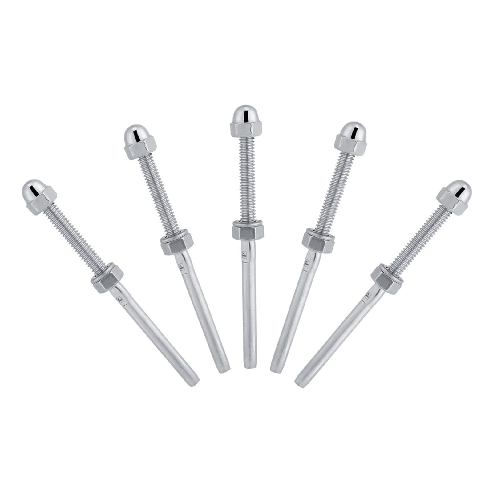 Satz Mit 10 Gewindestangen Aus Edelstahl Für 1/8"-kabelspanner, Stahlgeländersysteme, Hochbelastbare Befestigungsteile