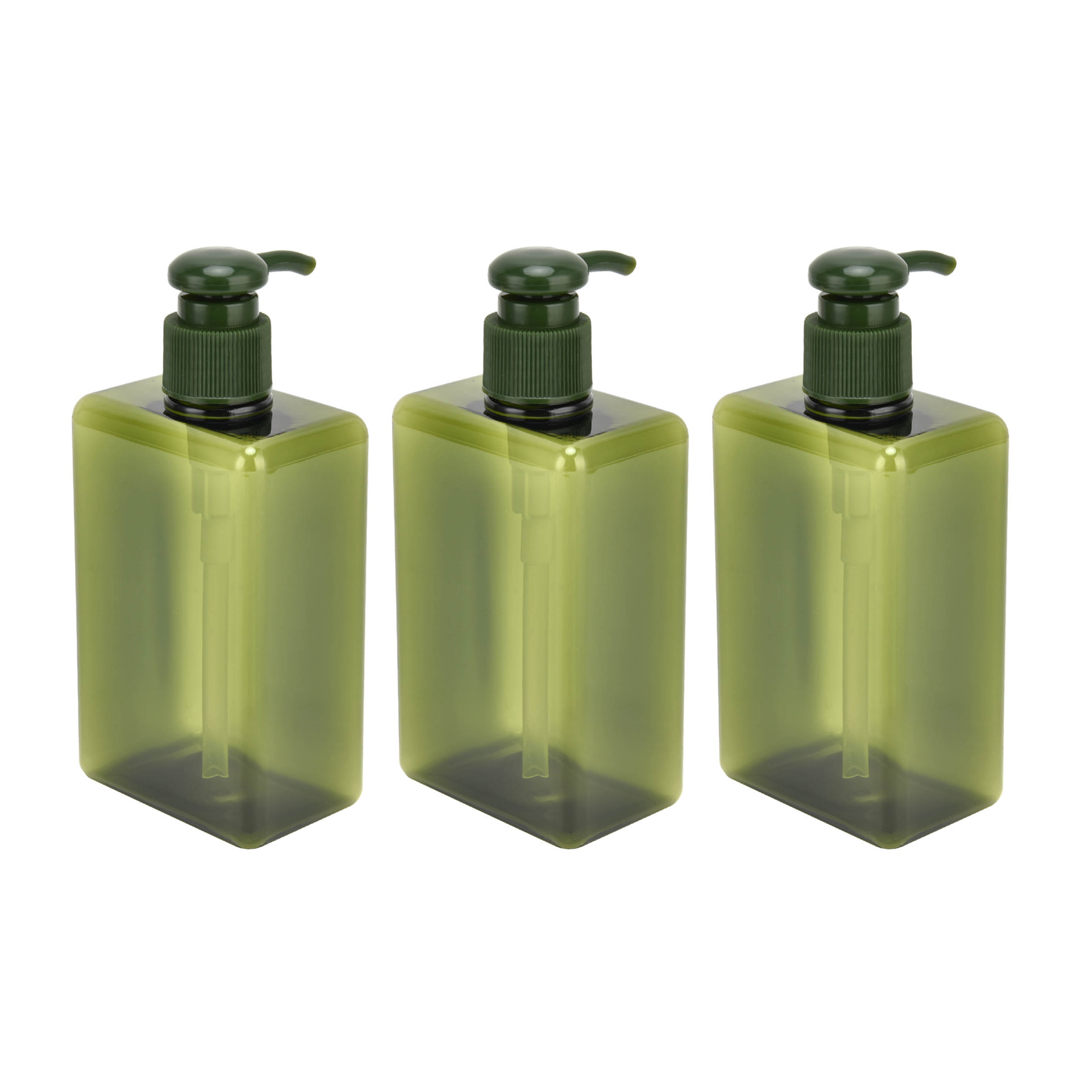 Leere 280-ml-flasche Mit Pumpe, Für Lotion, Shampoo, Flüssigseife, Auslaufsicherer Druckspender, 3er-pack, Dunkelgrün.