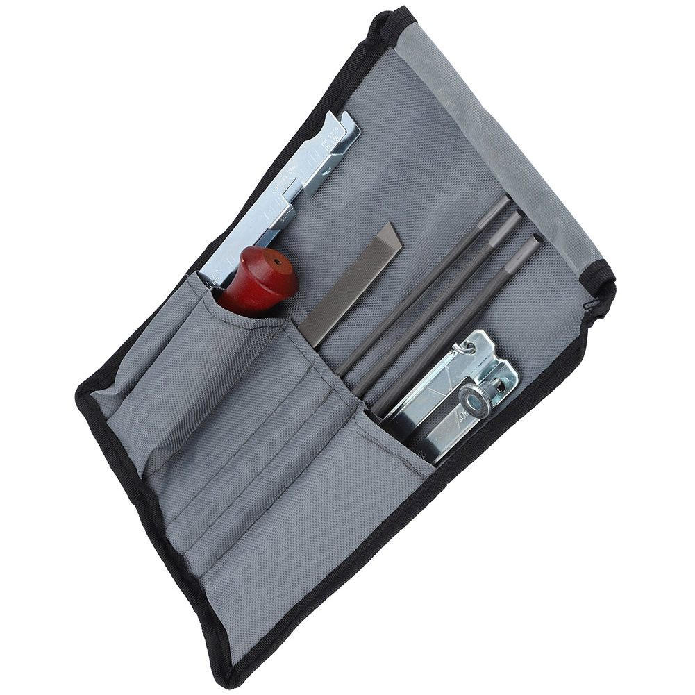 Set Mit 8 Kettensägen-schärffeilen + Tiefenmesser, Sägeketten-schärfwerkzeug-set