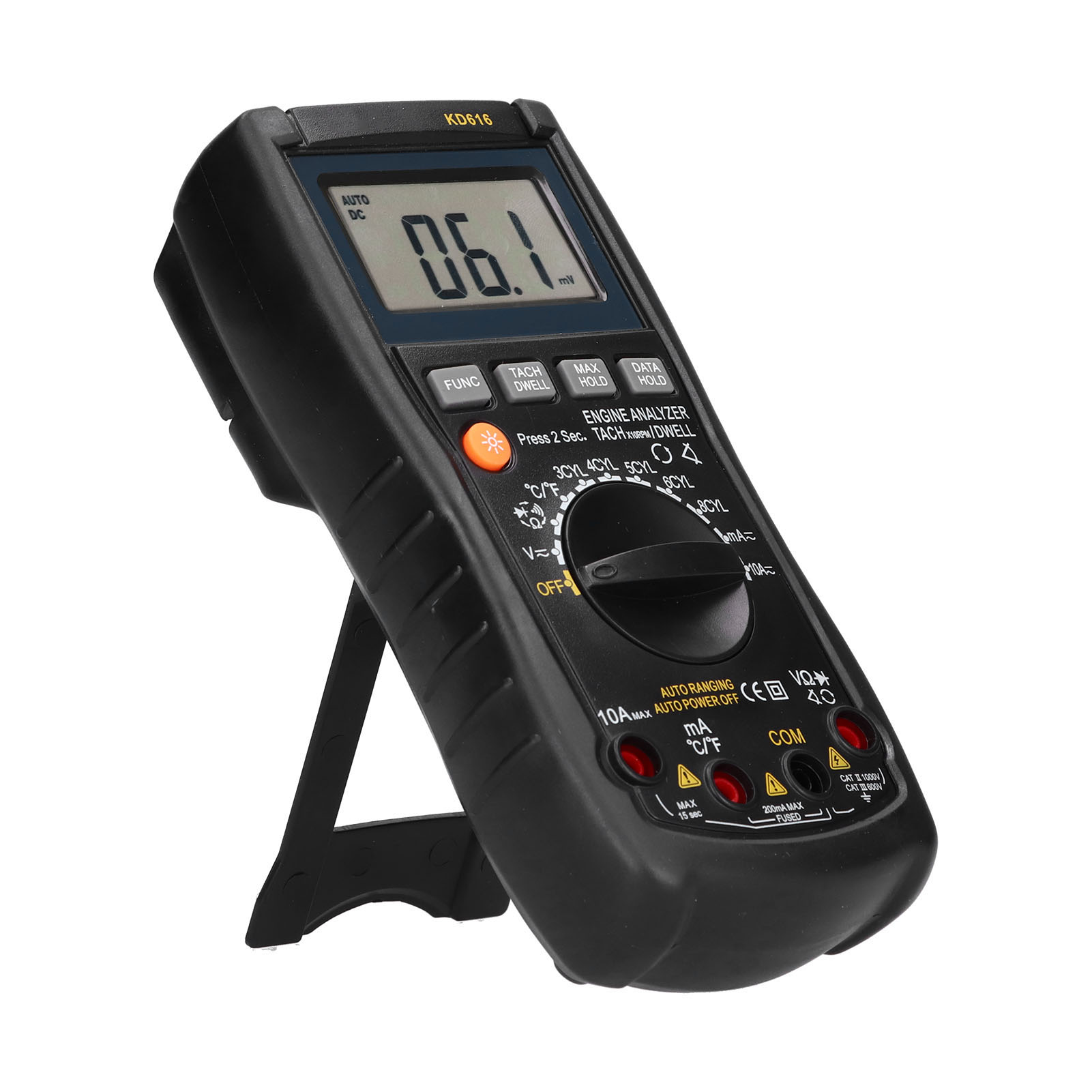 Kd616 Multifunktions-digitalmultimeter, Hintergrundbeleuchtetes Lcd-display, Automatische Bereichswahl, Temperaturmessung, Intelligentes Voltmeter.