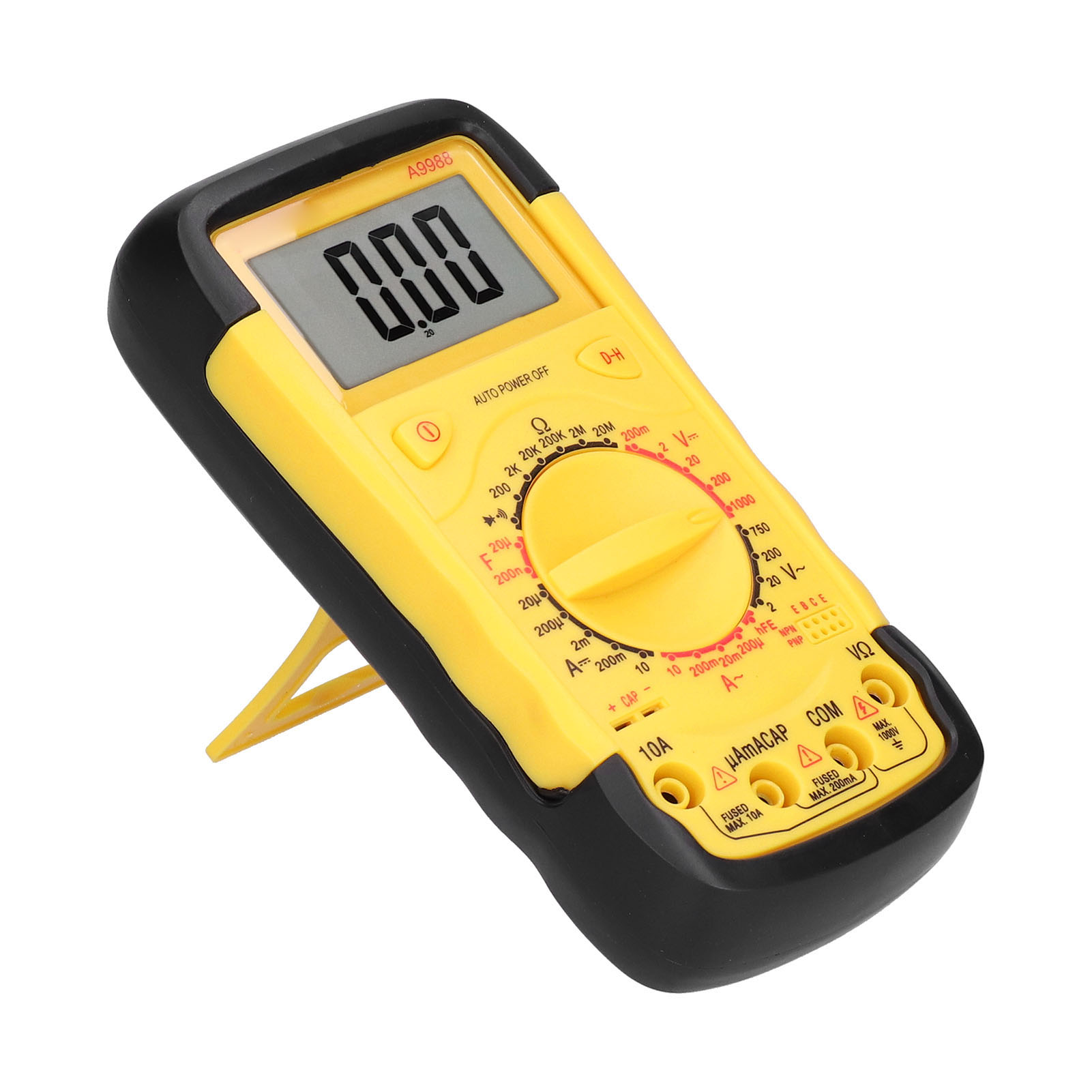 A9988 Digitalmultimeter Mit Überlastschutz, Strom- Und Kapazitätsmessung, Automatischer Abschaltfunktion, Intelligentes Elektrisches Diagnosegerät