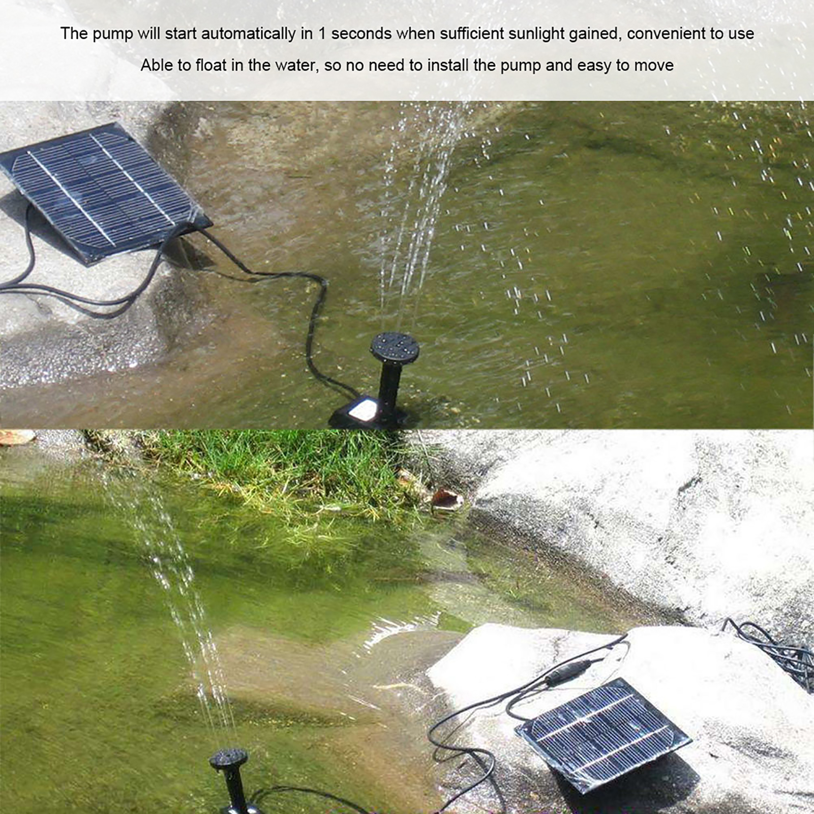 Solarpumpe Für Springbrunnen, Gartenteiche Und Aquarien Erneuerbare Energie, Umweltfreundliche Filterung, Komplettes Outdoor-set