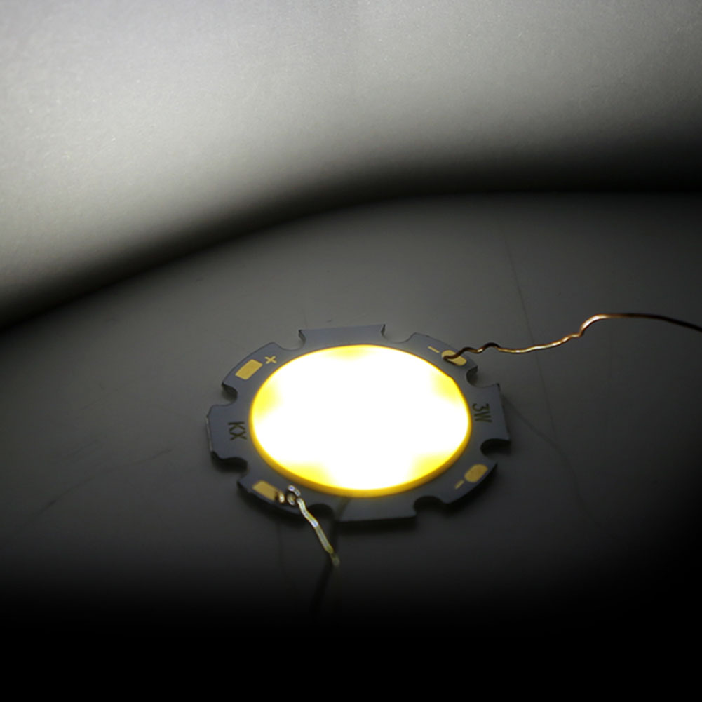 10er-pack Hochleistungs-3-w-cob-leds (rund), Natürliches Weißlicht (4000 K)